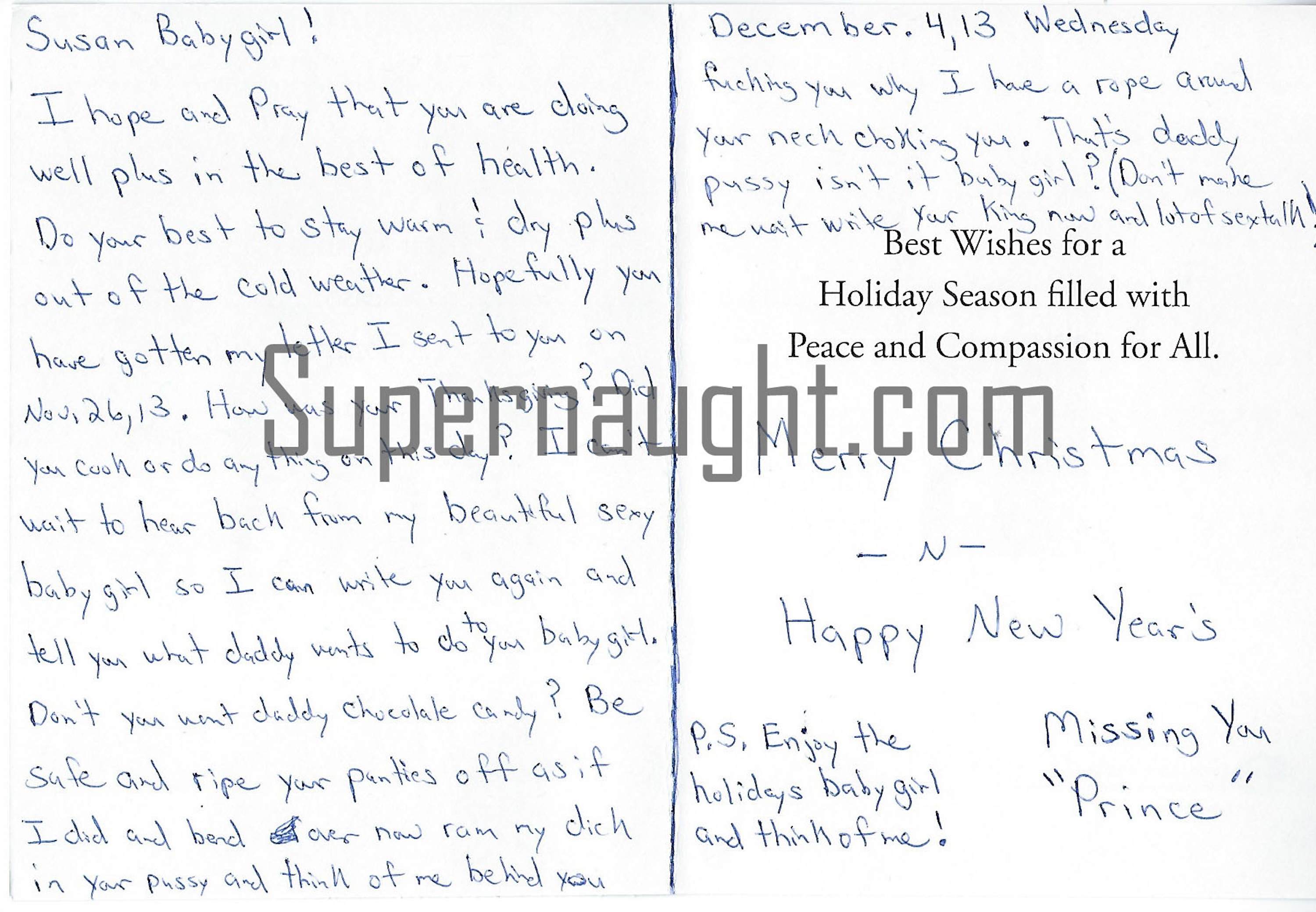 Cleophus Prince Jr Signed Christmas Card And Envelope Set