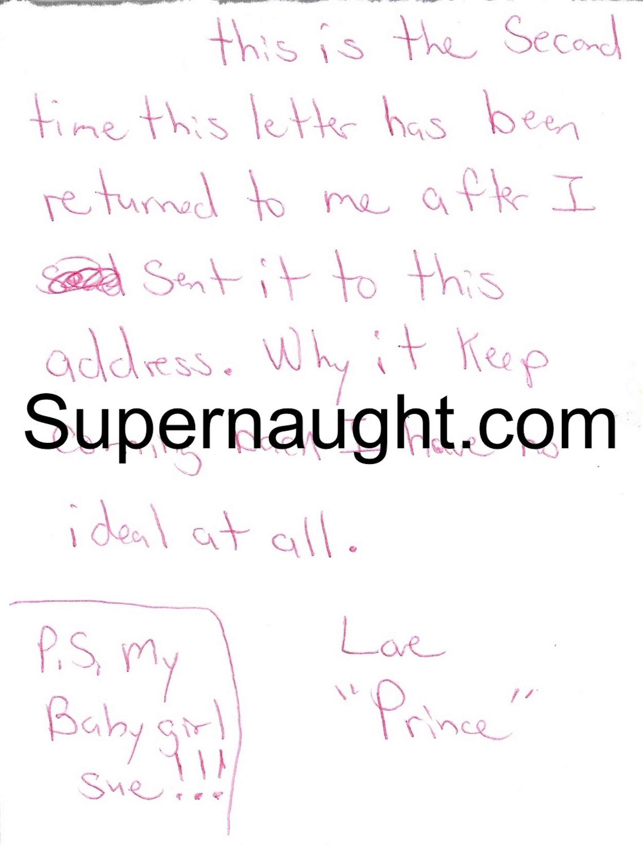 Cleophus Prince Jr. Signed Note
