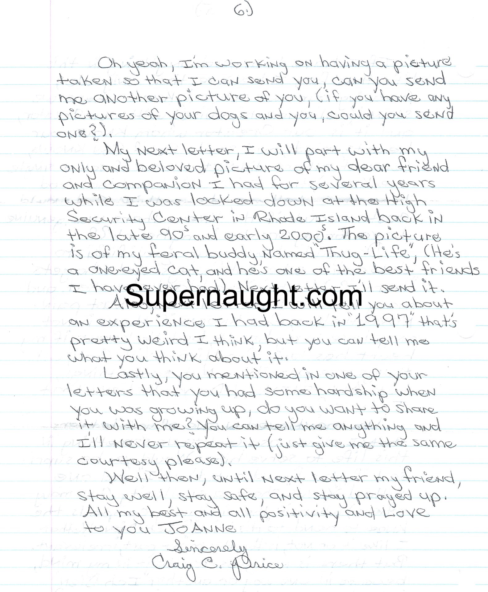 Craig Price Six Page Letter And Envelope Set Both Signed