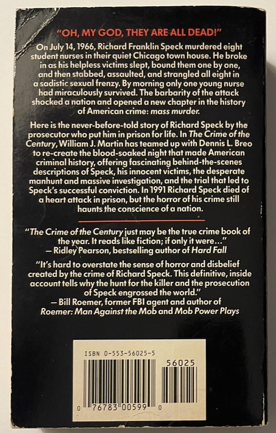 Crime of the Century Dennis Breo Paperback Richard Speck image 2