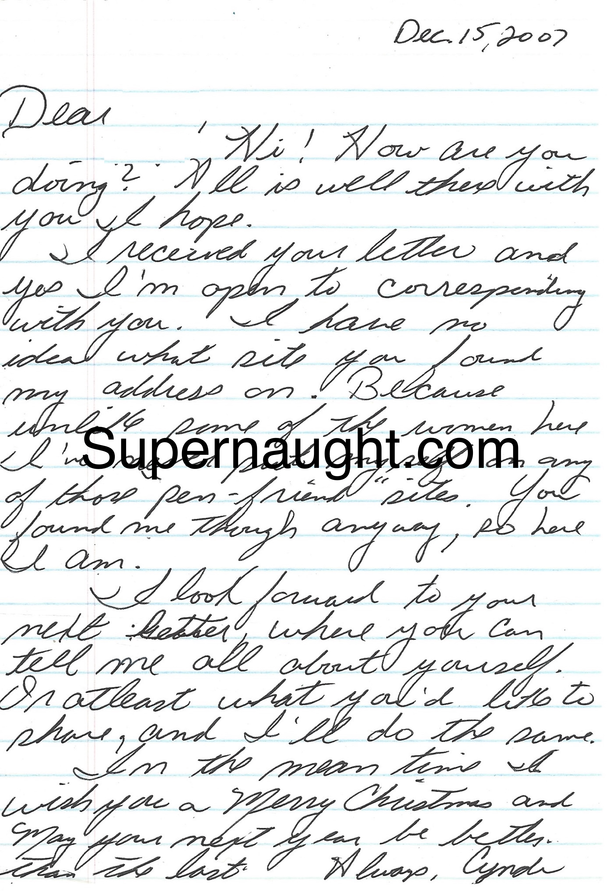 Cynthia Coffman Letter and Envelope Set Both Signed