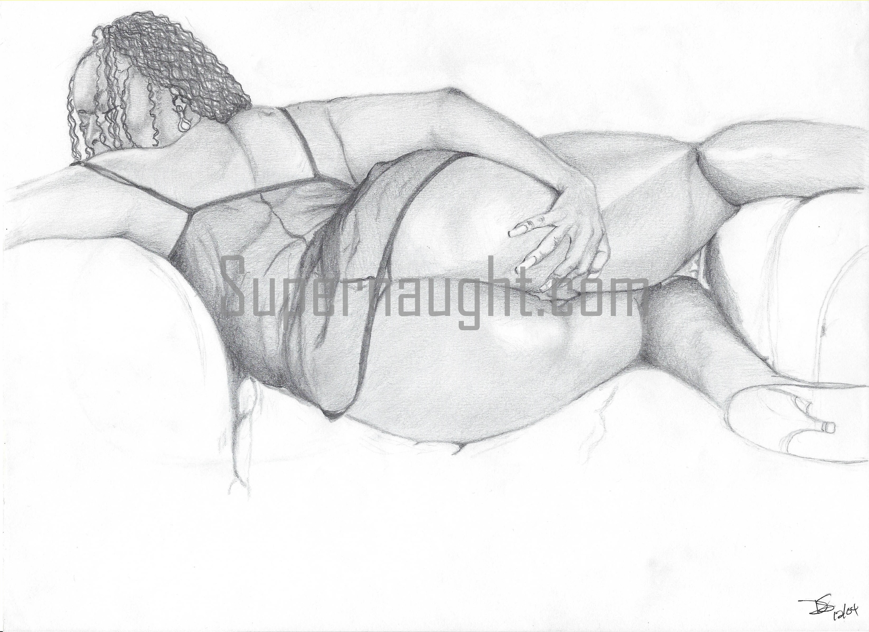 Damian Siebert Female Drawing Signed