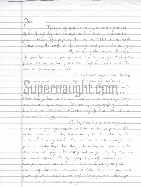 Damien Echols Letter and Envelope Set Both Signed image 2