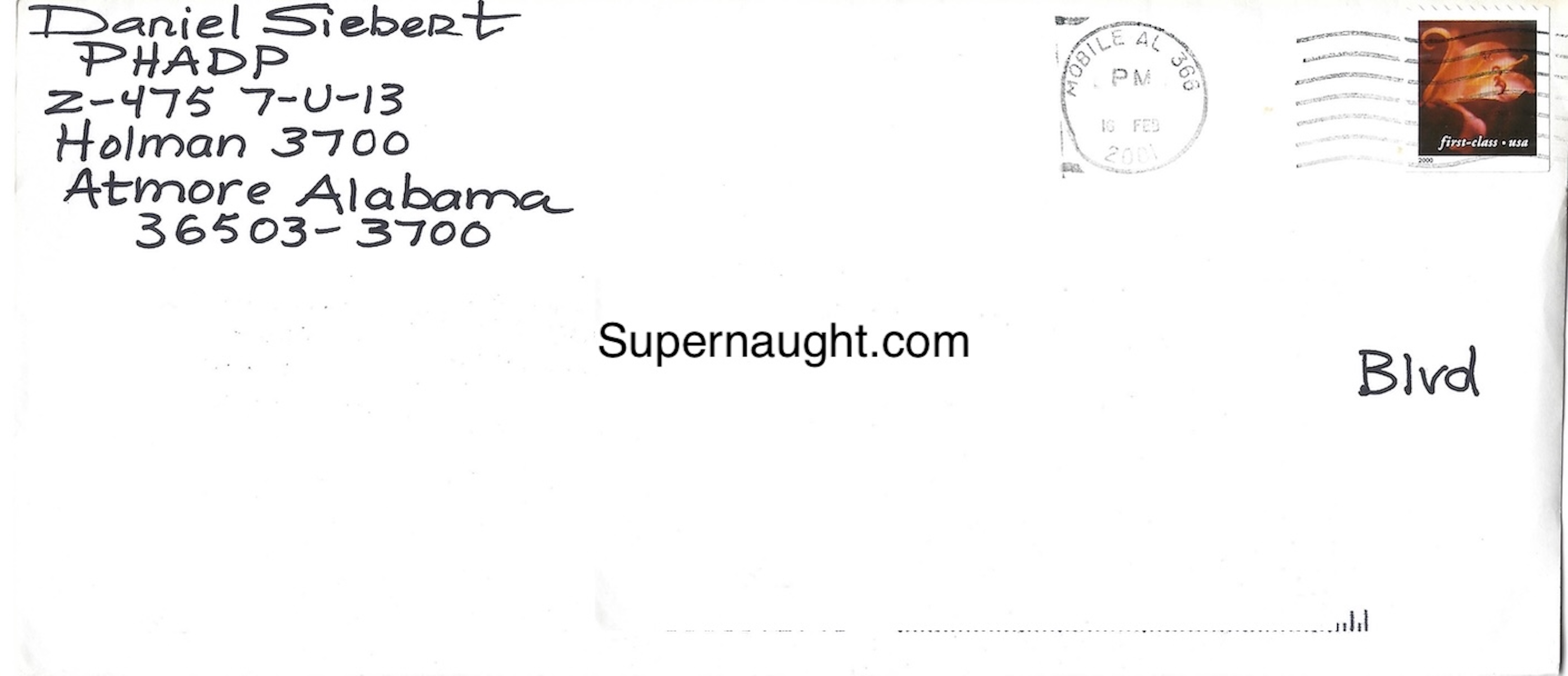 Daniel Siebert Letter and Signed Envelope image 2