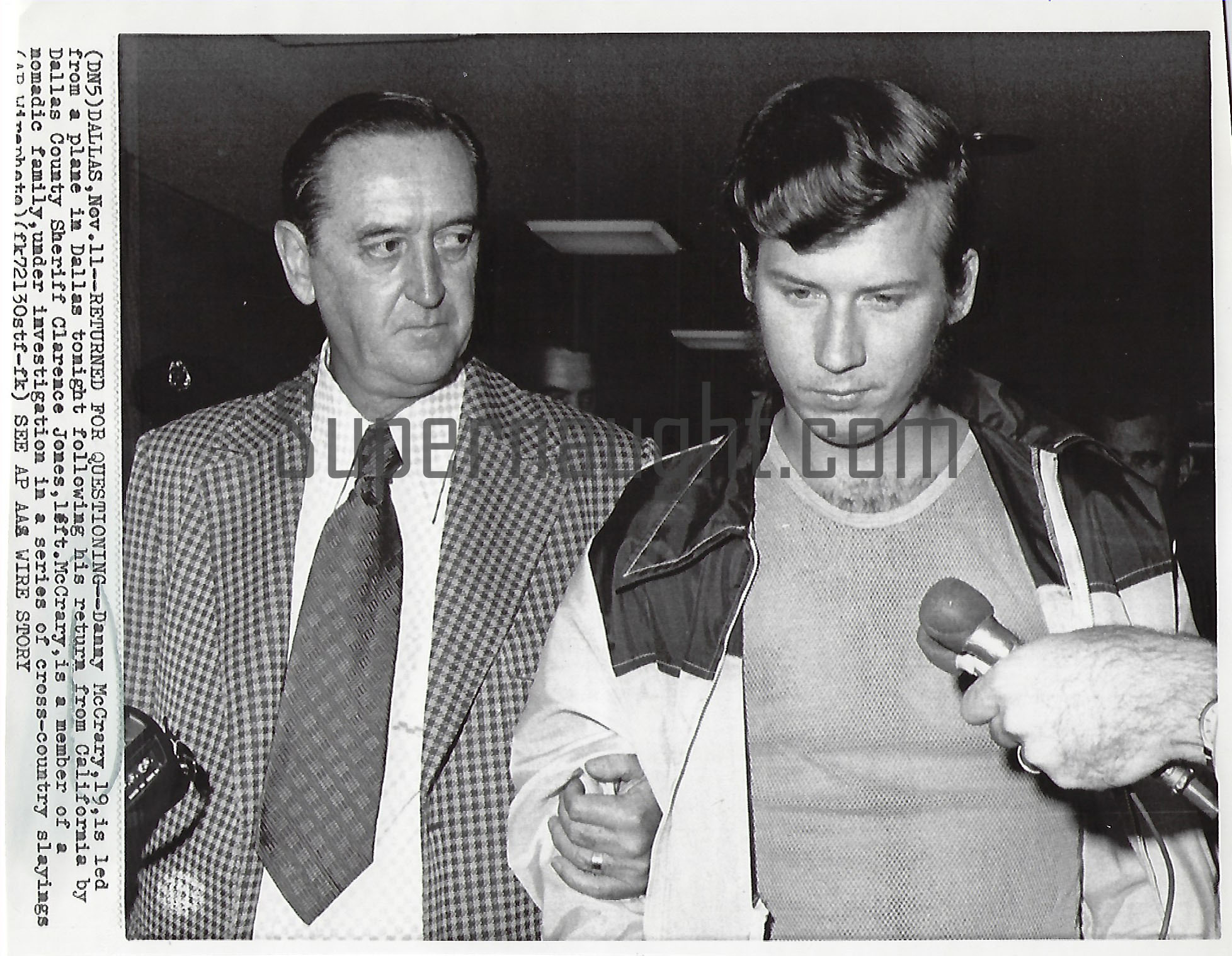 Danny McCrary In Custody 1972 Press Photo