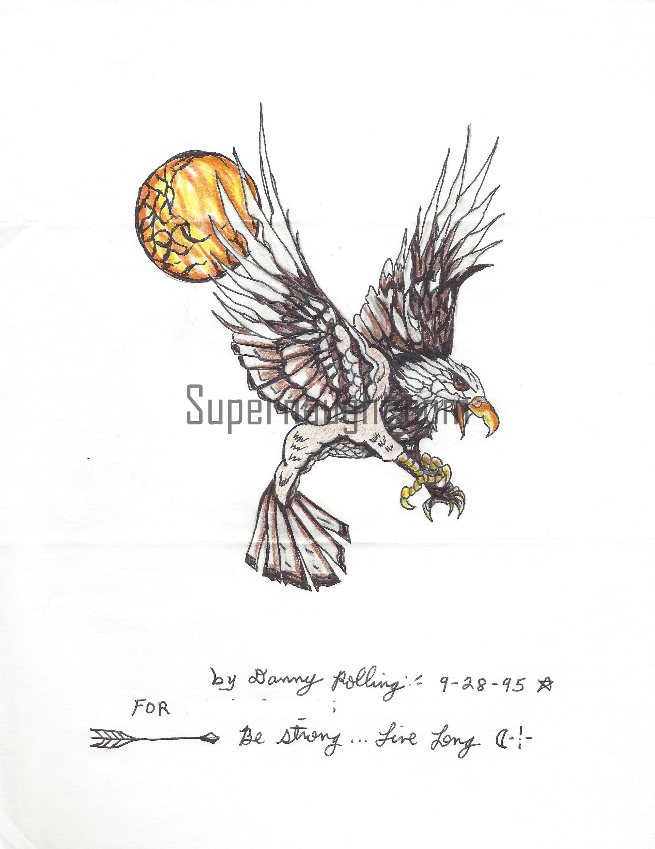 Danny Rolling Eagle Artwork Signed