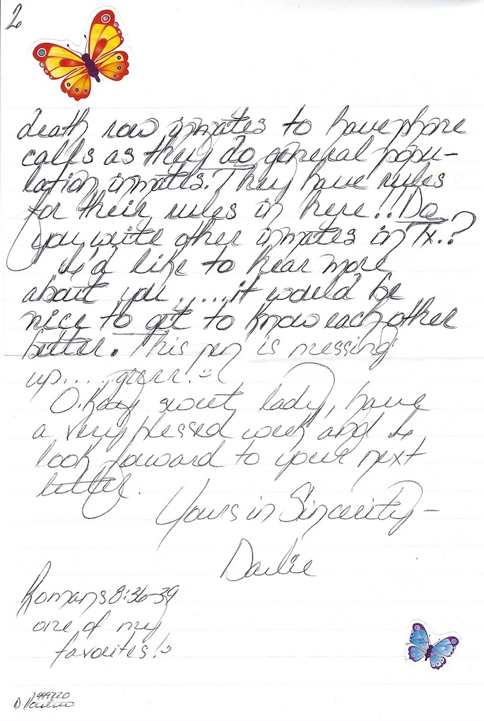 Darlie Routier Card Letter and Envelope All Signed image 4
