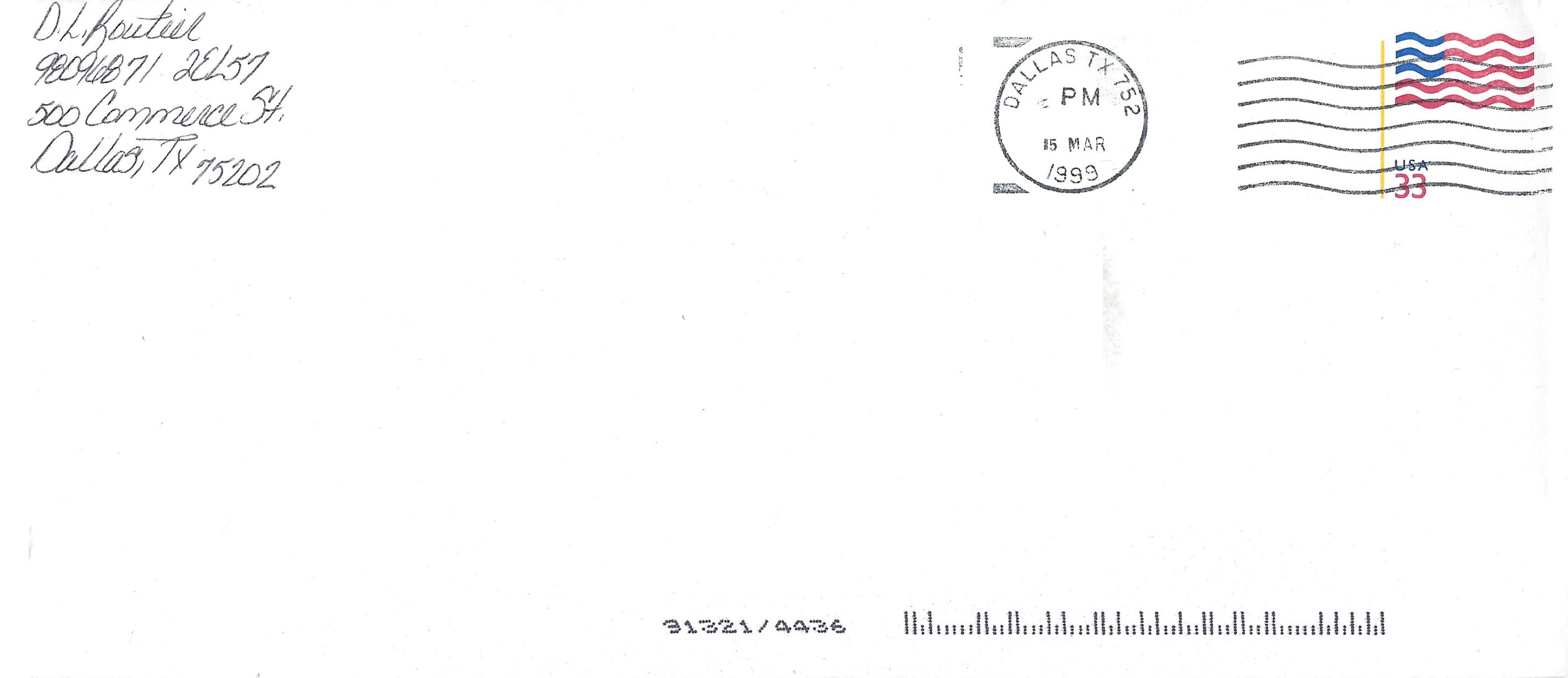 Darlie Routier Signed Envelope