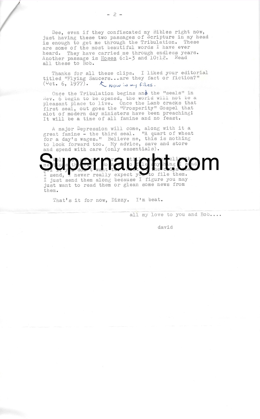 David Berkowitz 1991 Letter Envelope Set with Article