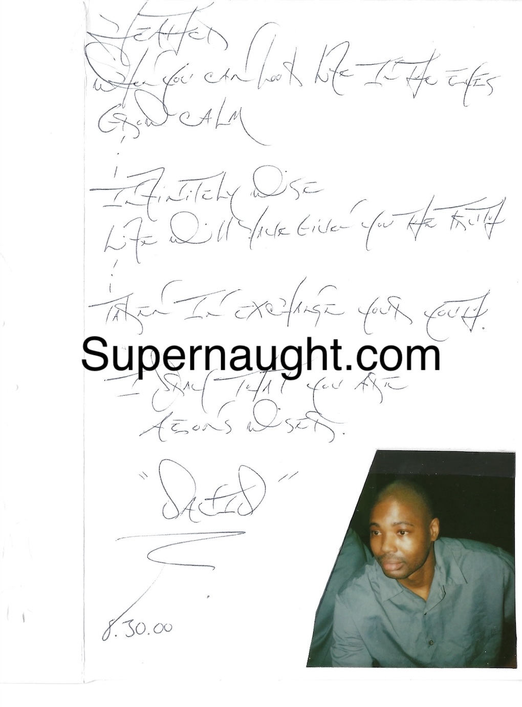 David Bullock Signed Birthday Card with Photo