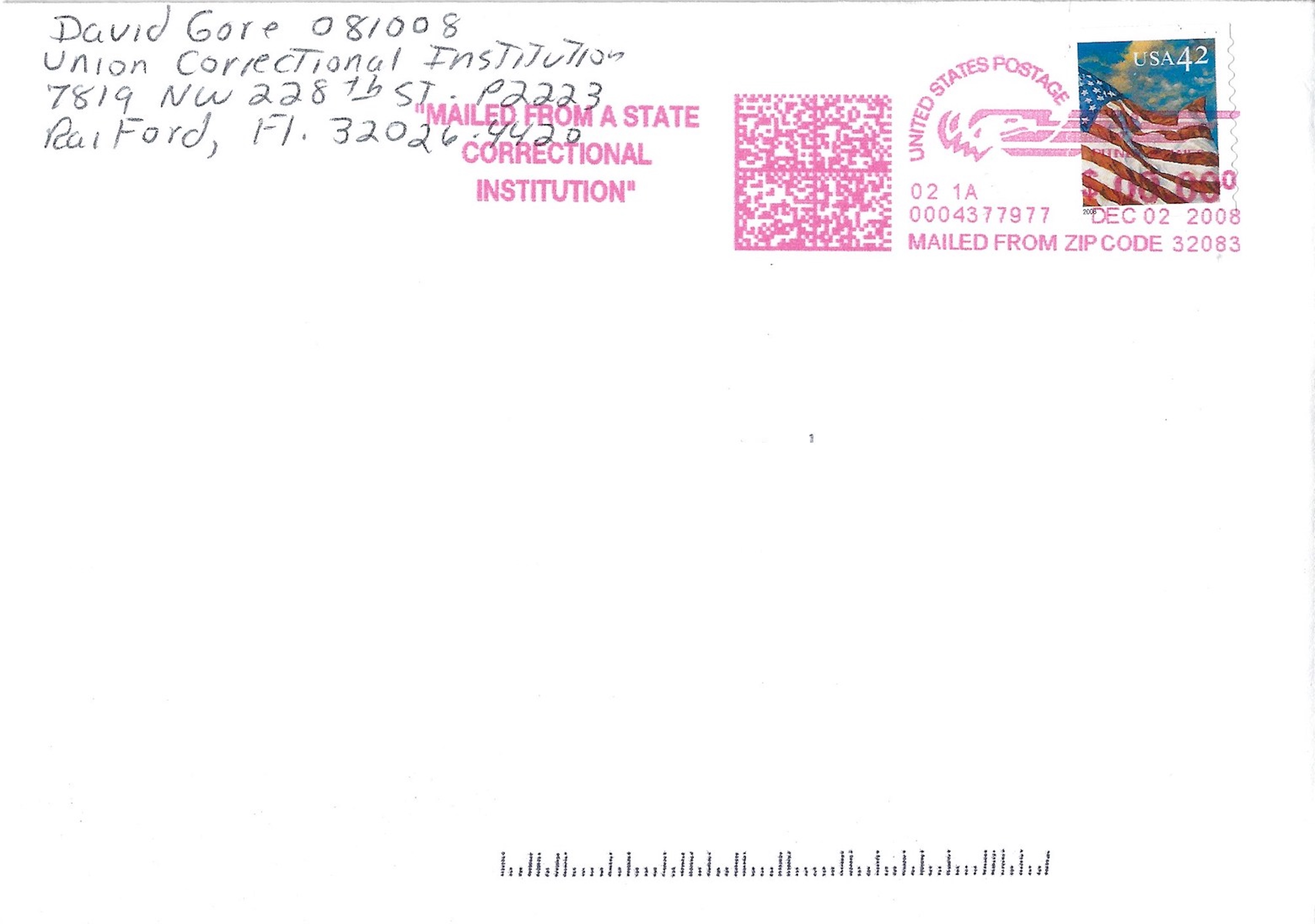 David Gore Christmas Card and Envelope Both Signed image 3
