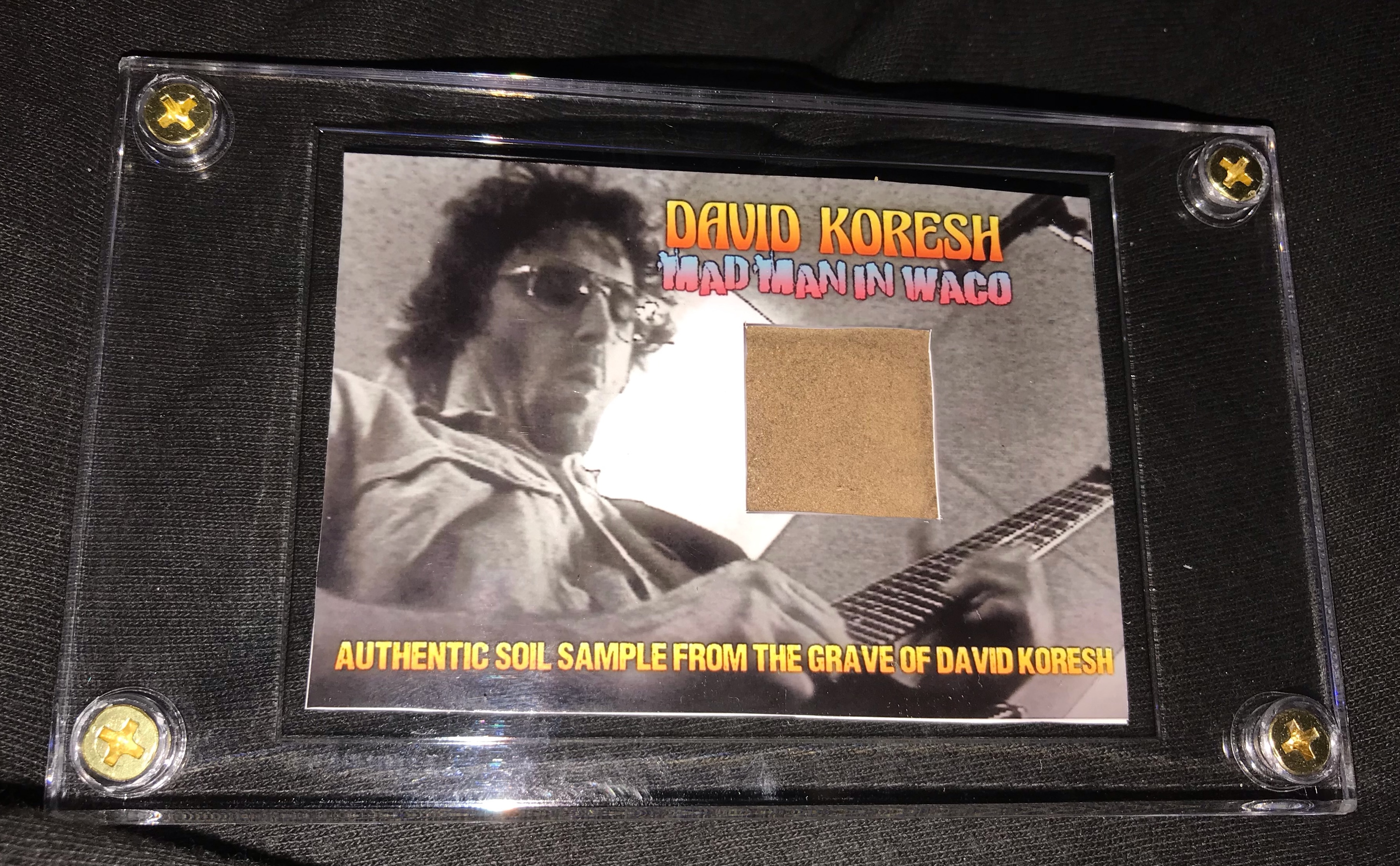 David Koresh Grave Soil Collector Card