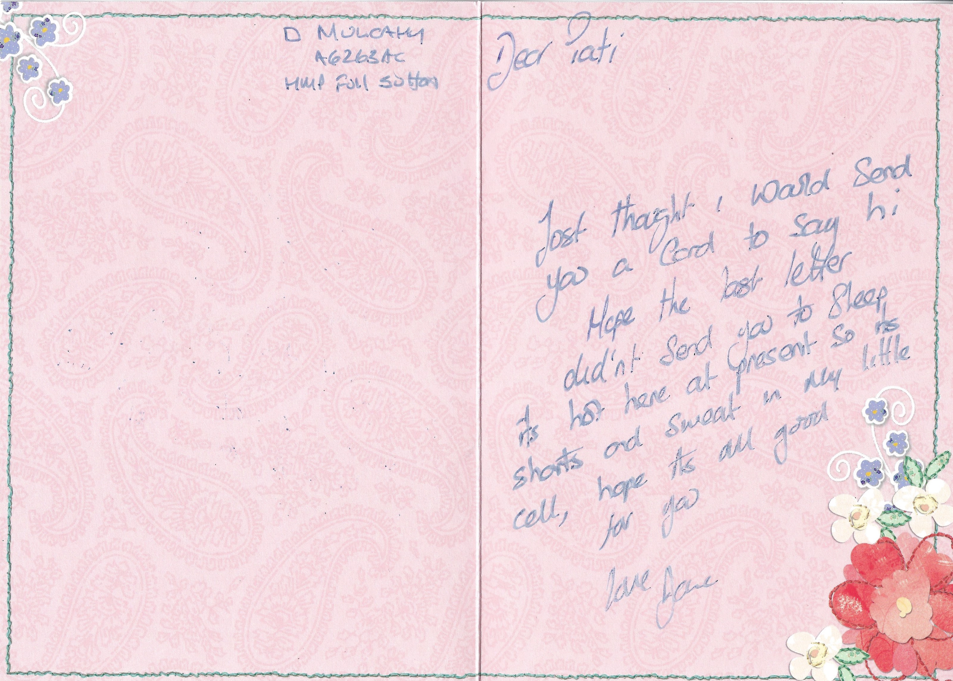 David Mulcahy Signed Card With Envelope Set