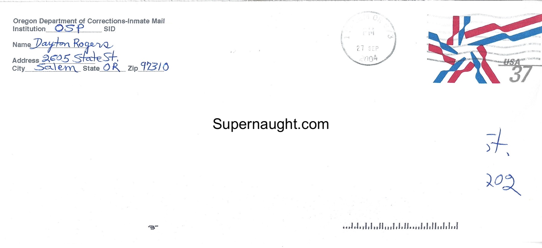 Dayton Rogers Signed Envelope
