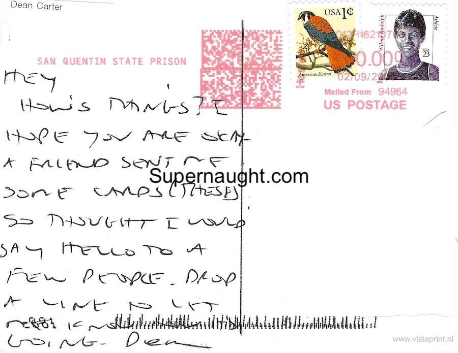 Dean Carter Signed Postcard image 2