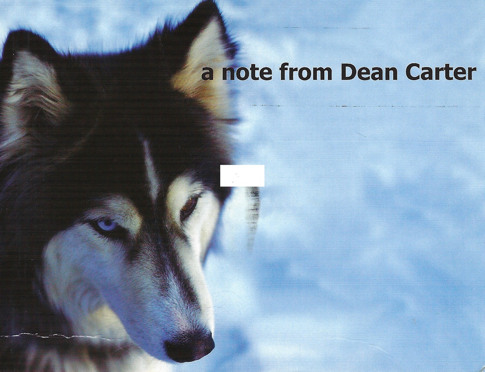 Dean Carter Signed Postcard