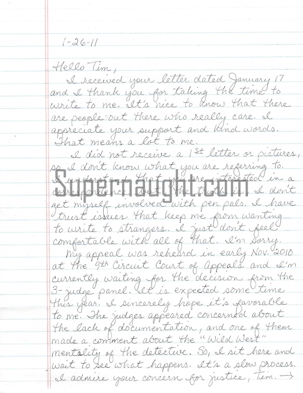 Debra Milke Letter and Envelope Set Both Signed