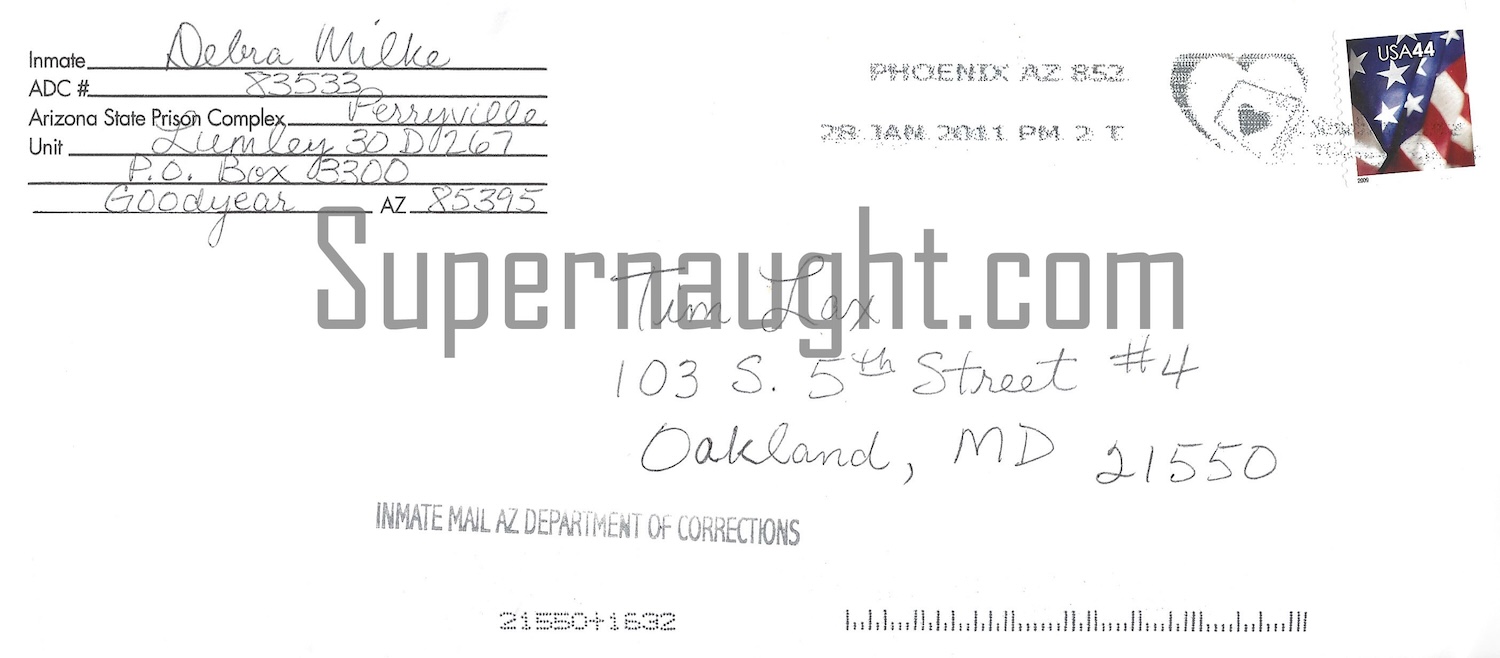 Debra Milke Letter and Envelope Set Both Signed image 3