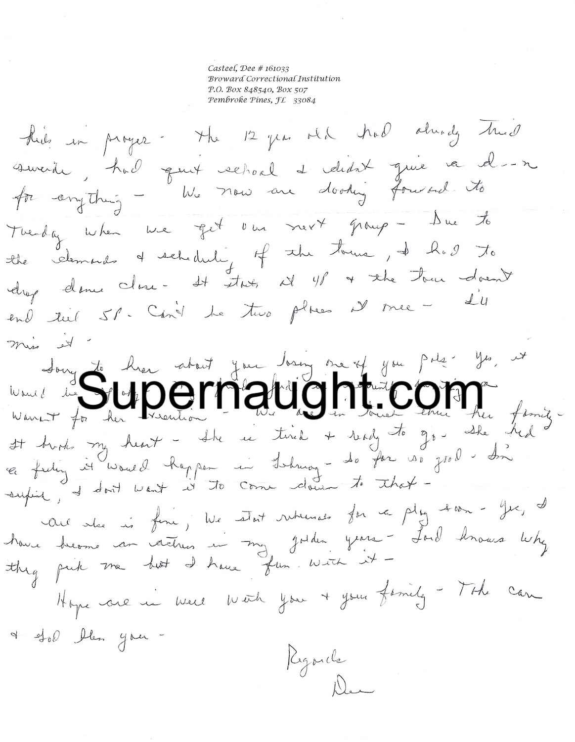 Dee Casteel Signed Letter With Envelope Set image 2