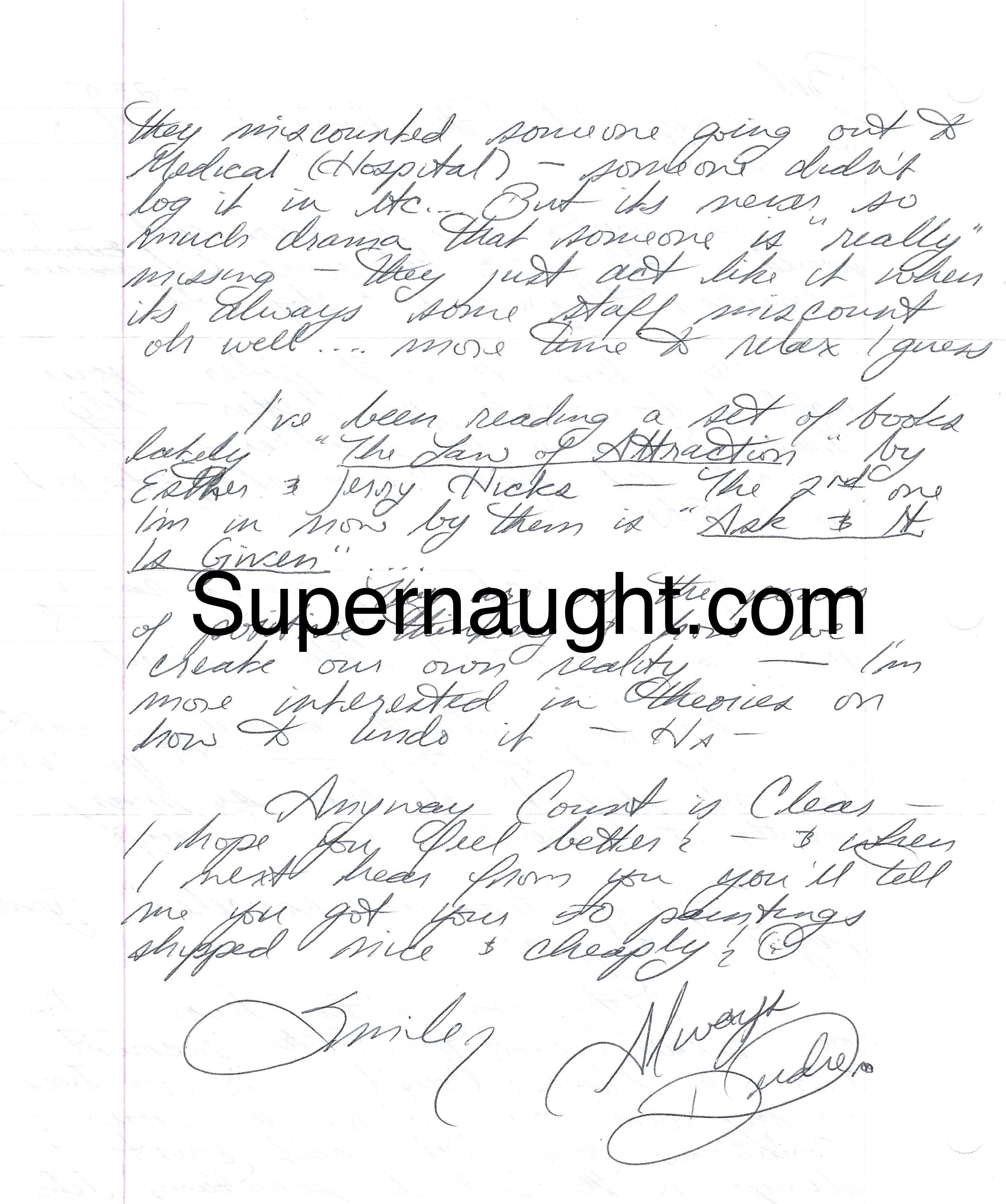 Deidre Hunt Letter and Envelope Both Signed