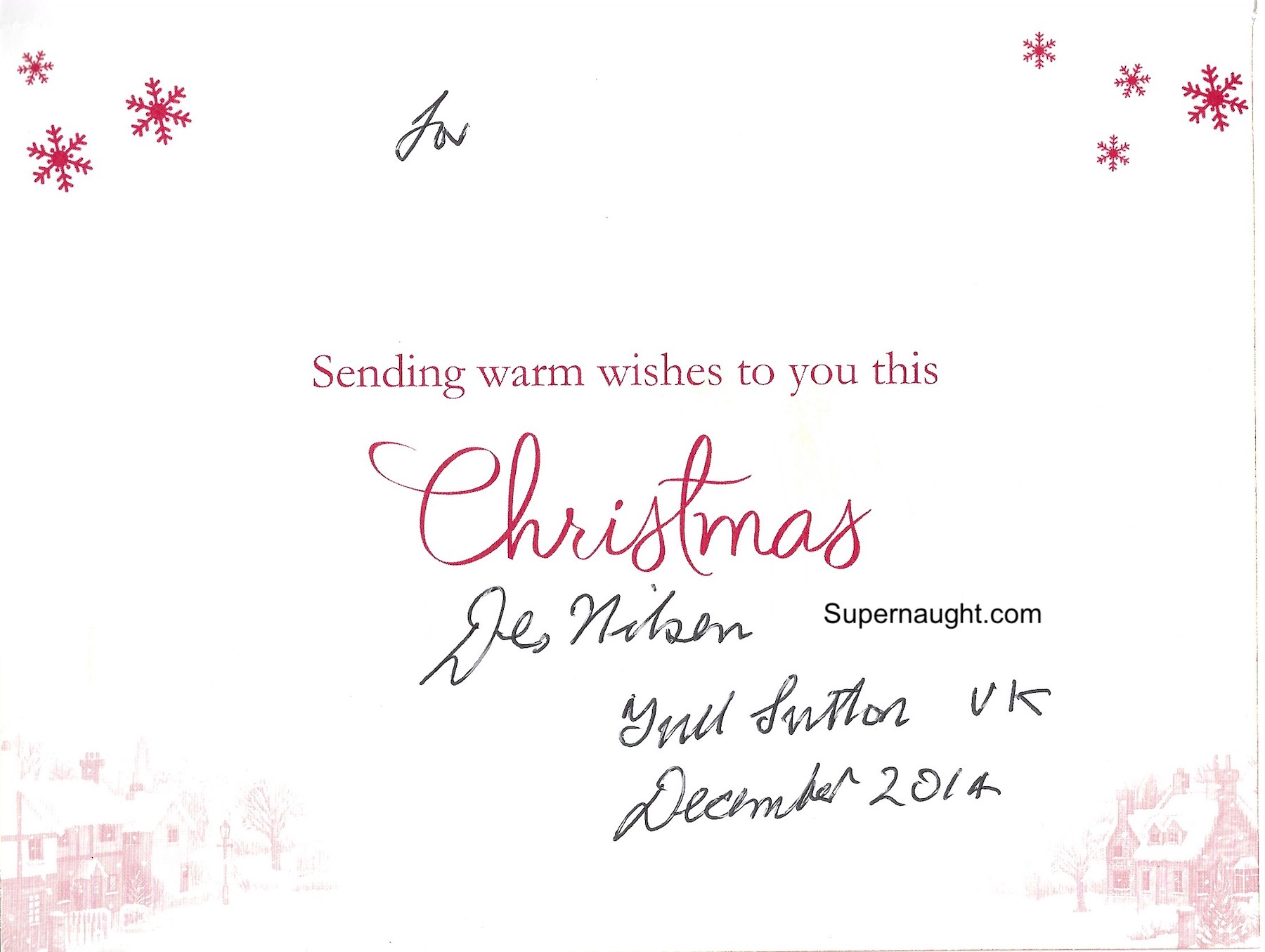 Dennis Nilsen Signed Christmas Card and Envelope Set