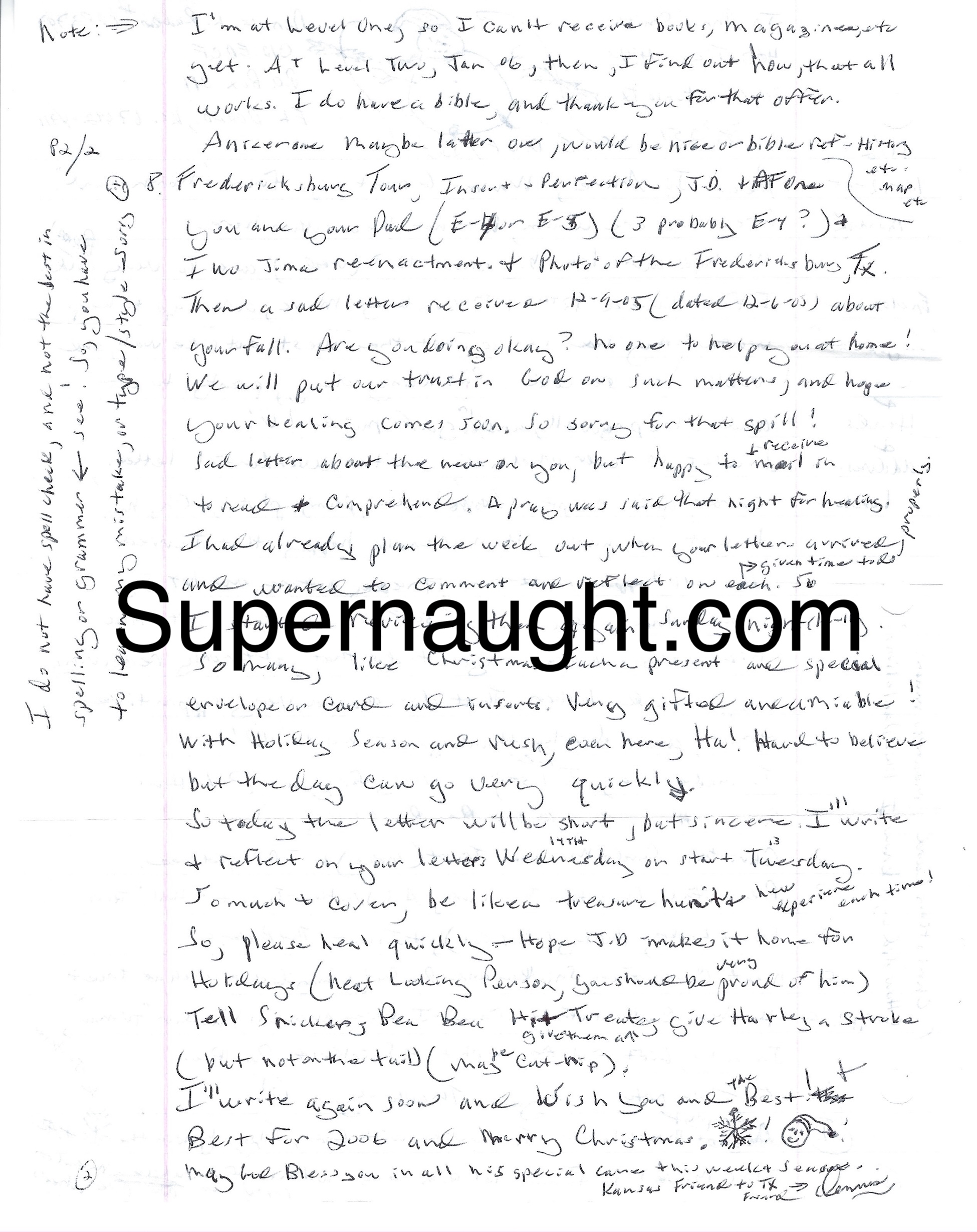 Dennis Rader 2005 Hand Drawn Christmas Card Letter Envelope Set ALL Signed image 3