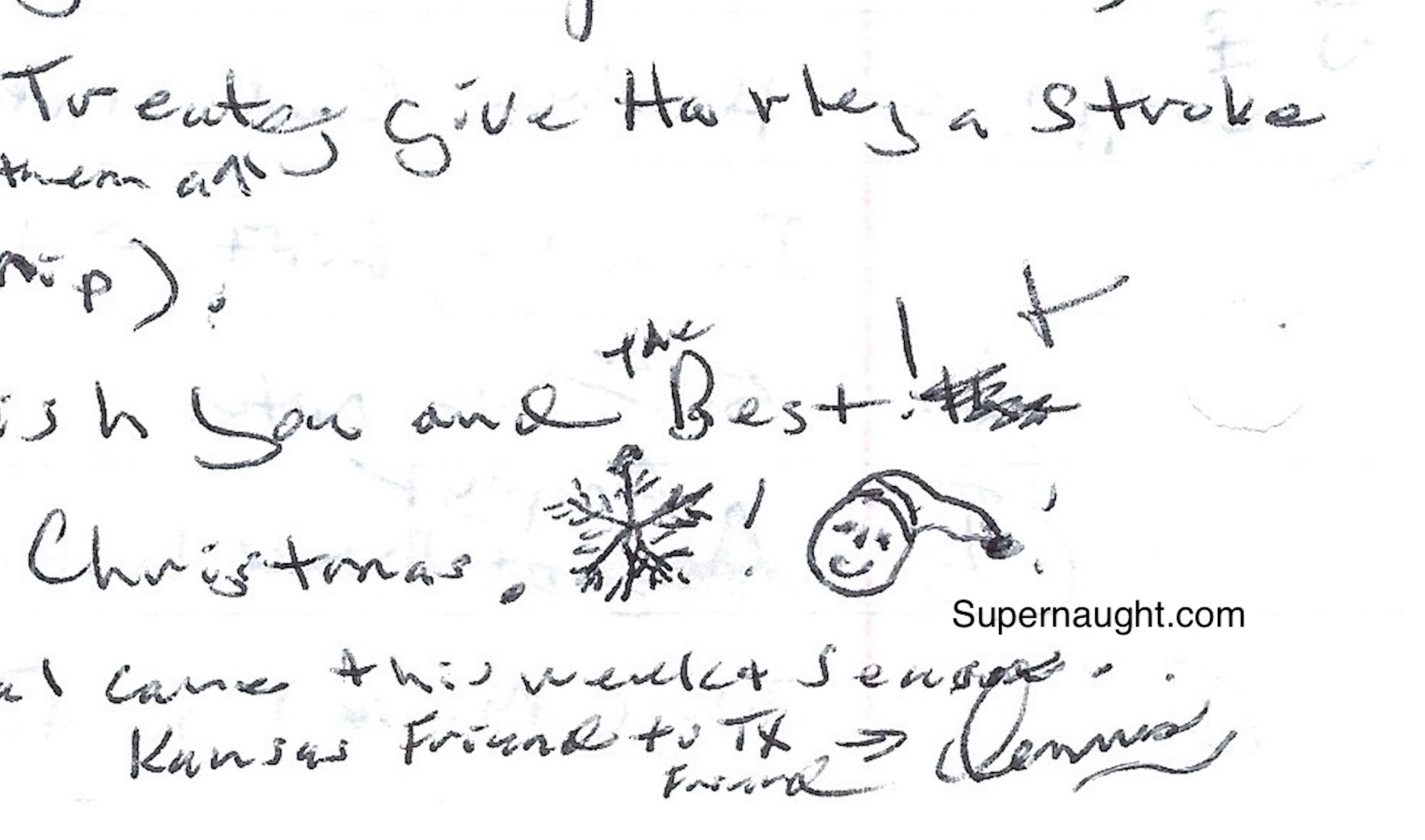 Dennis Rader 2005 Hand Drawn Christmas Card Letter Envelope Set ALL Signed image 2