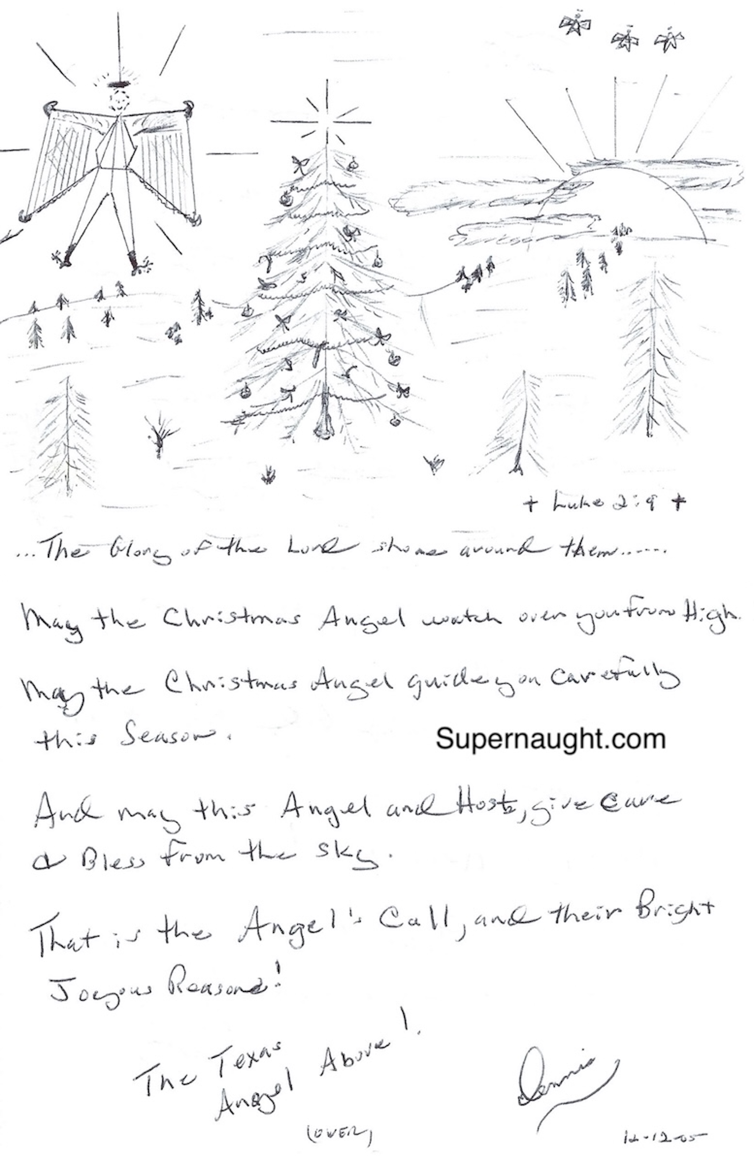Dennis Rader 2005 Hand Drawn Christmas Card Letter Envelope Set ALL Signed image 4