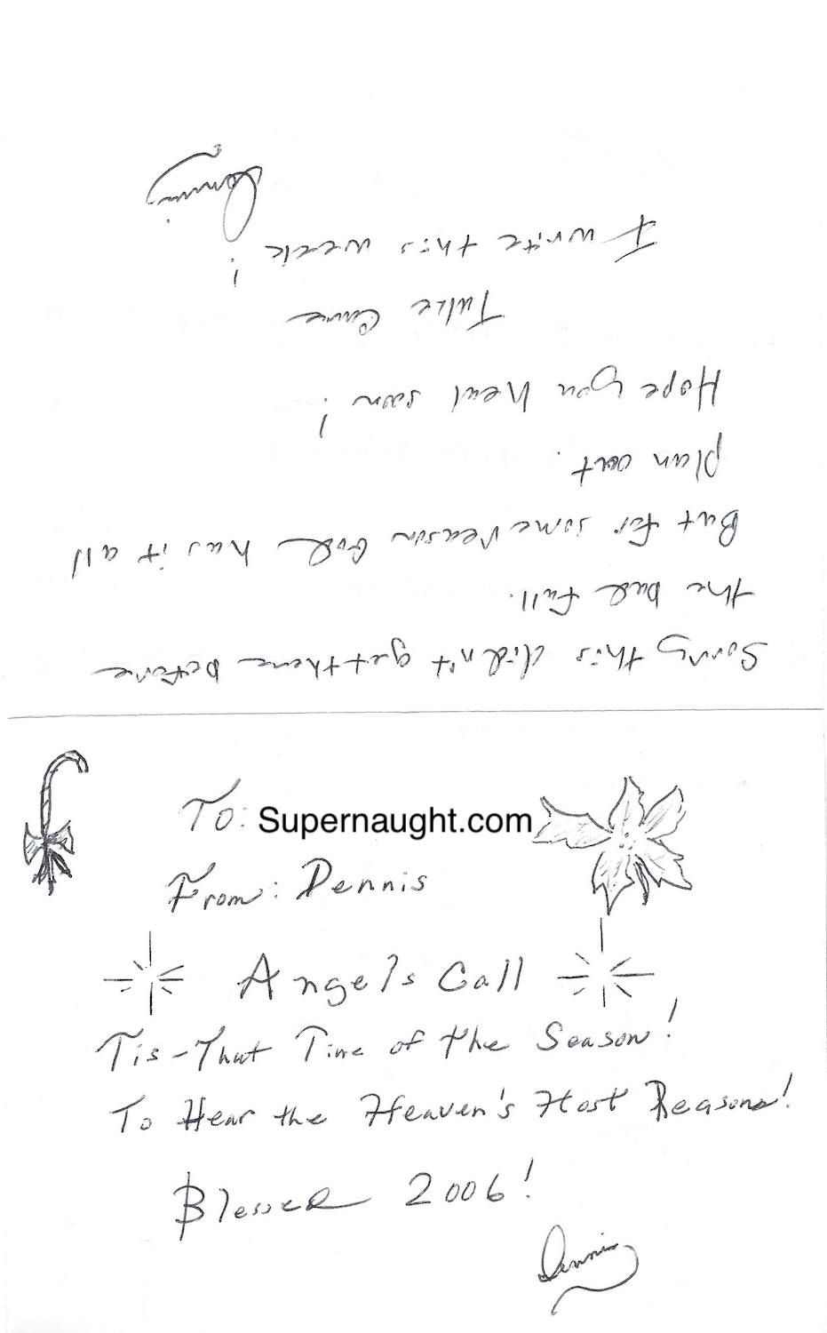 Dennis Rader 2005 Hand Drawn Christmas Card Letter Envelope Set ALL Signed image 6