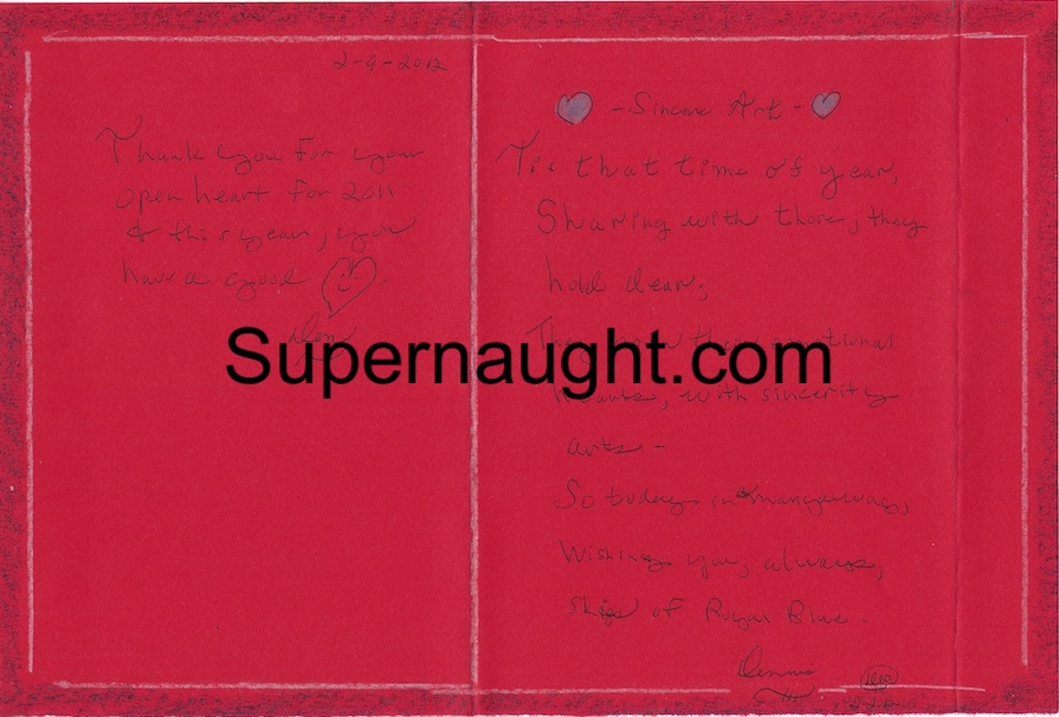Dennis Rader BTK Handmade Valentine's Day Card Signed 3 Times image 2