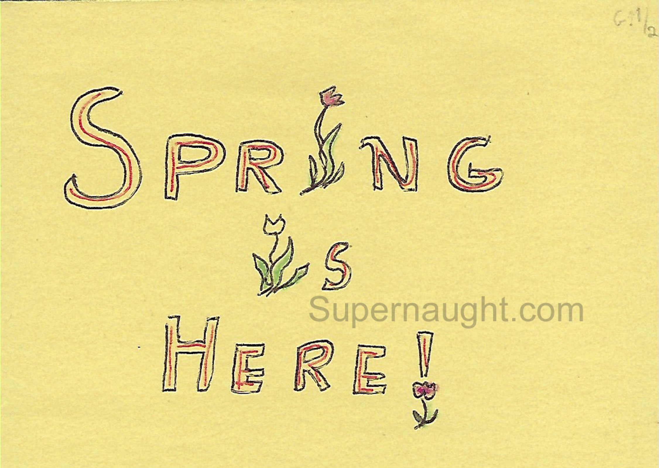 Dennis Rader BTK Signed Spring Greeting Card Artwork