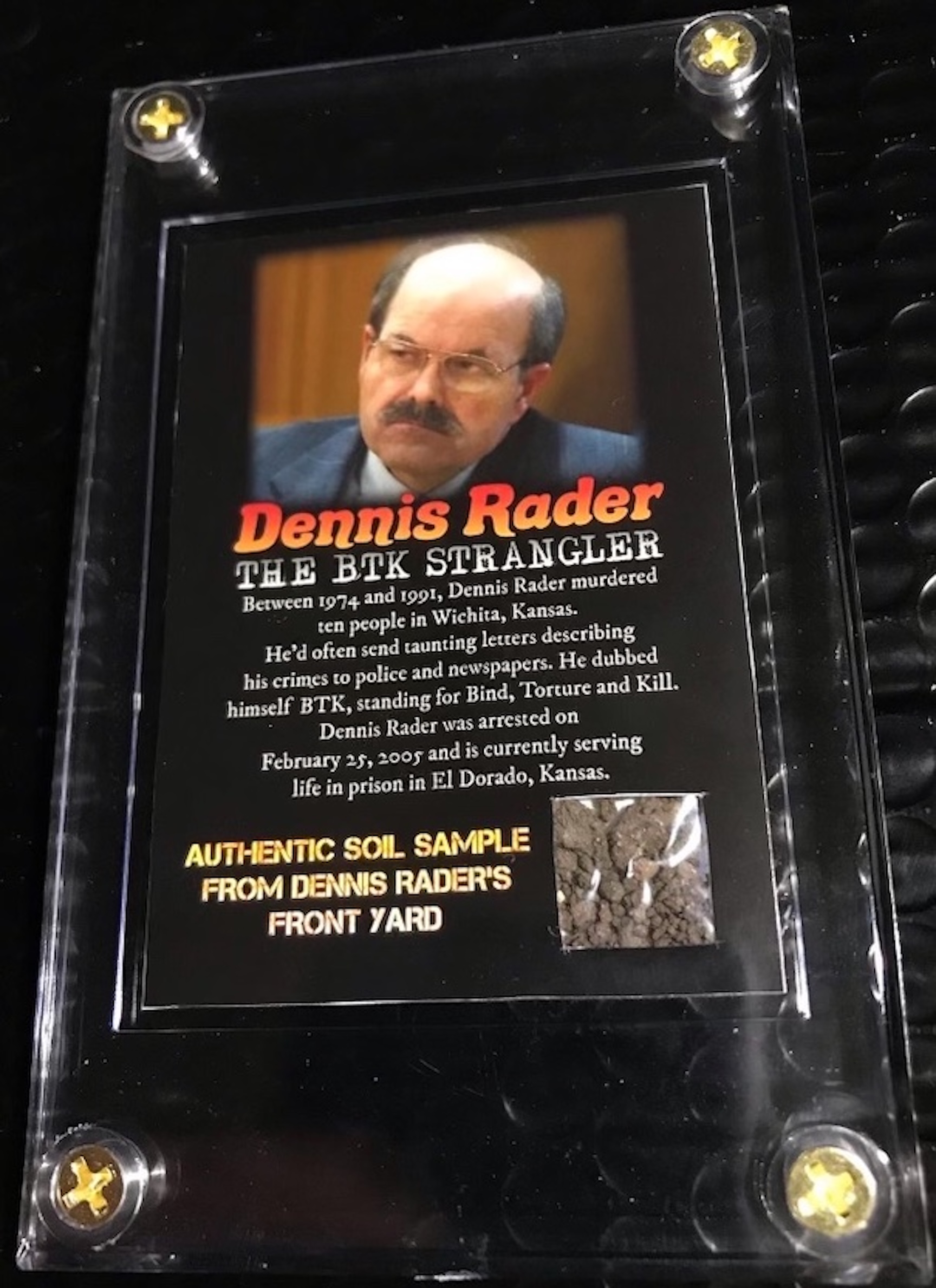 Dennis Rader BTK Yard Soil Collector Card