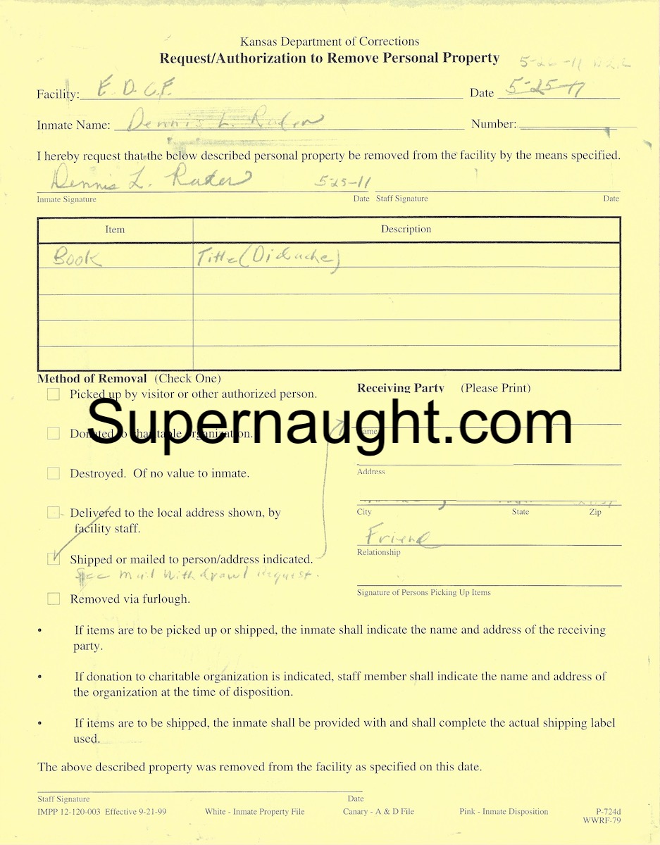 Dennis Rader Didache Signed Book image 4