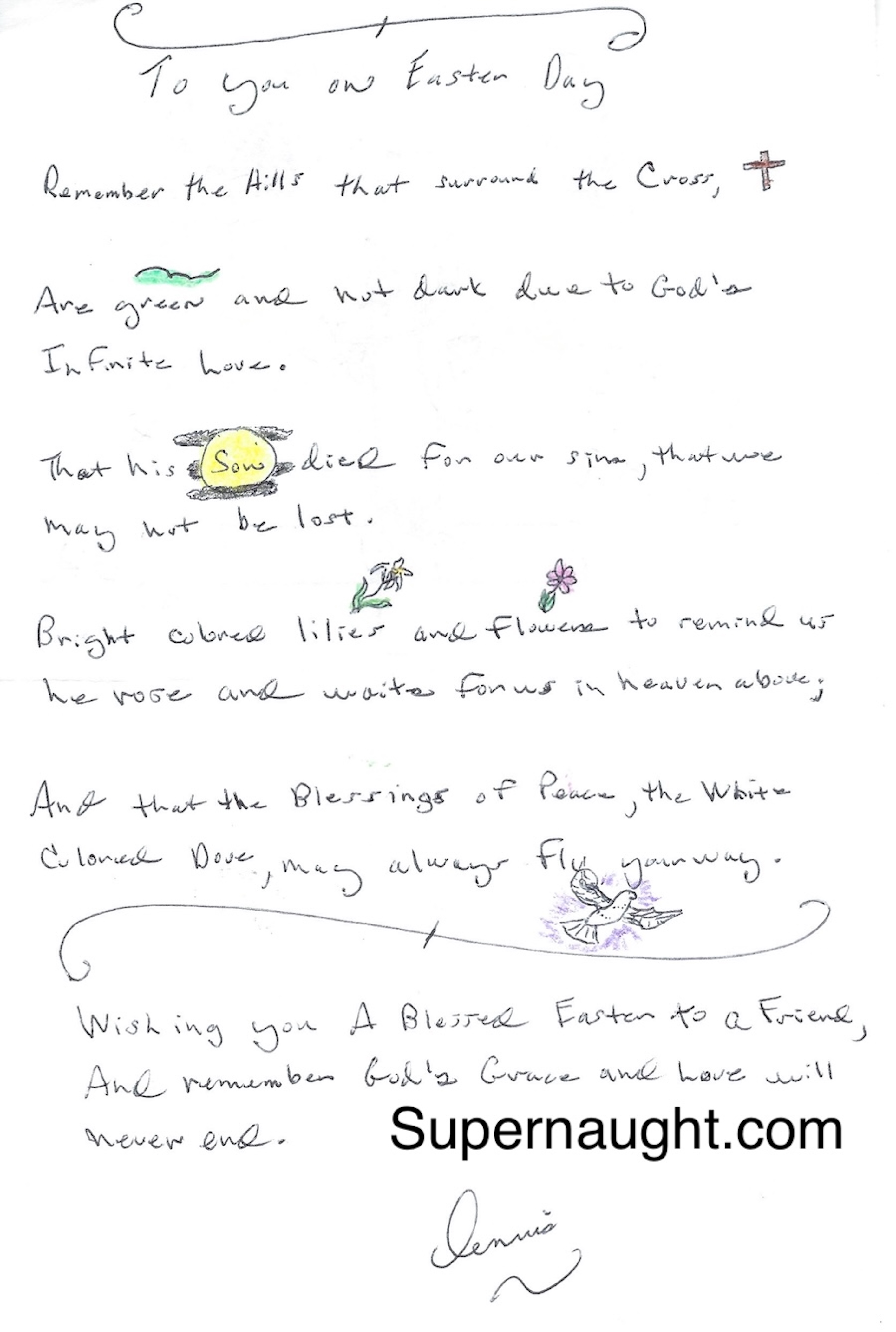 Dennis Rader Easter Card Artwork and Envelope Signed image 2