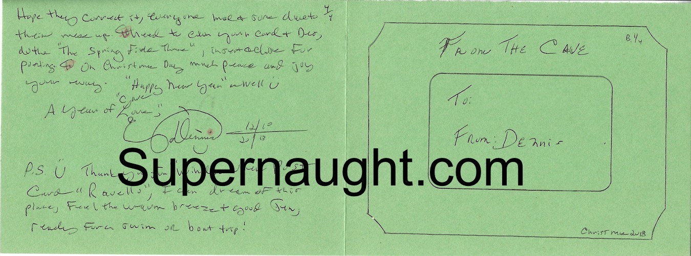 Dennis Rader Hand Drawn Christmas Card Signed image 2