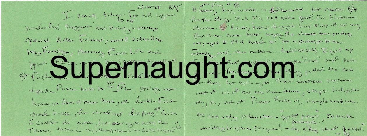 Dennis Rader Hand Drawn Christmas Card Signed image 3