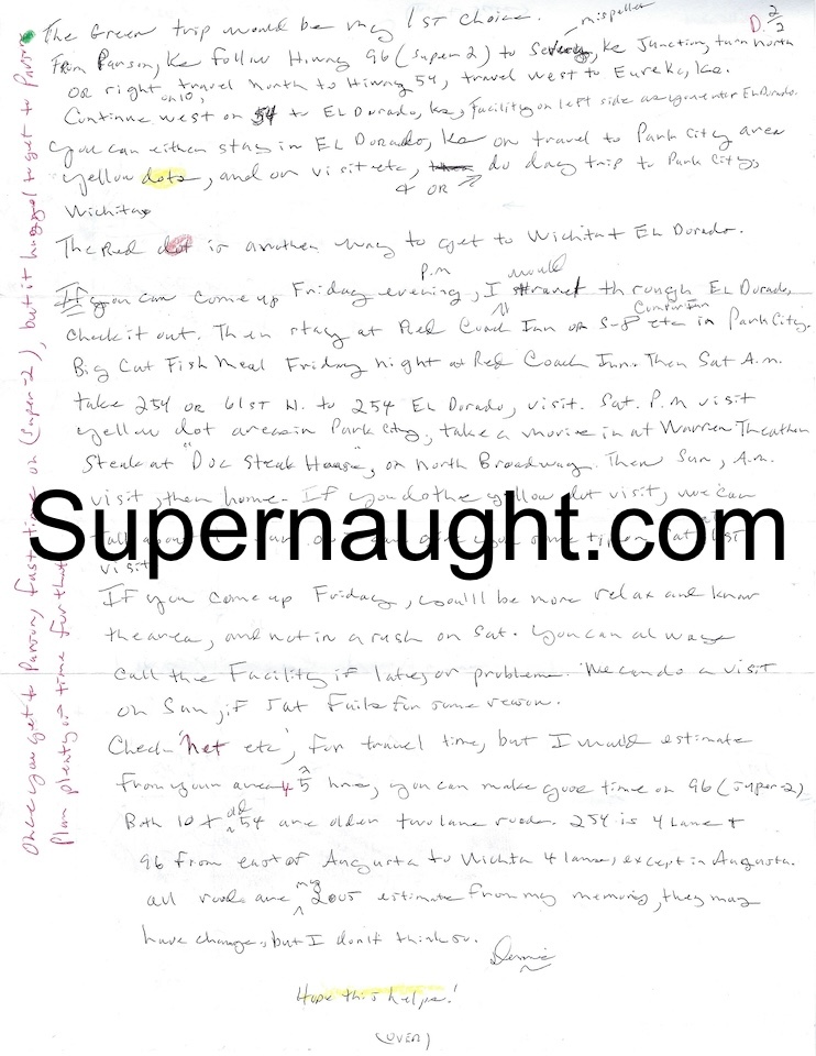 Dennis Rader Wichita Park City Map and Letter Signed image 2