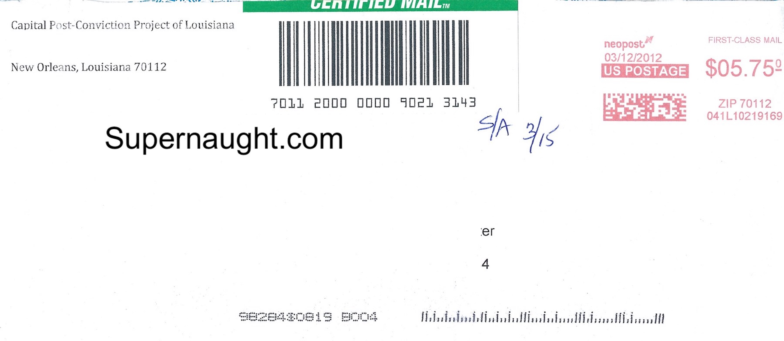 Derrick Lee Attorney Letter Signed With Envelope image 2