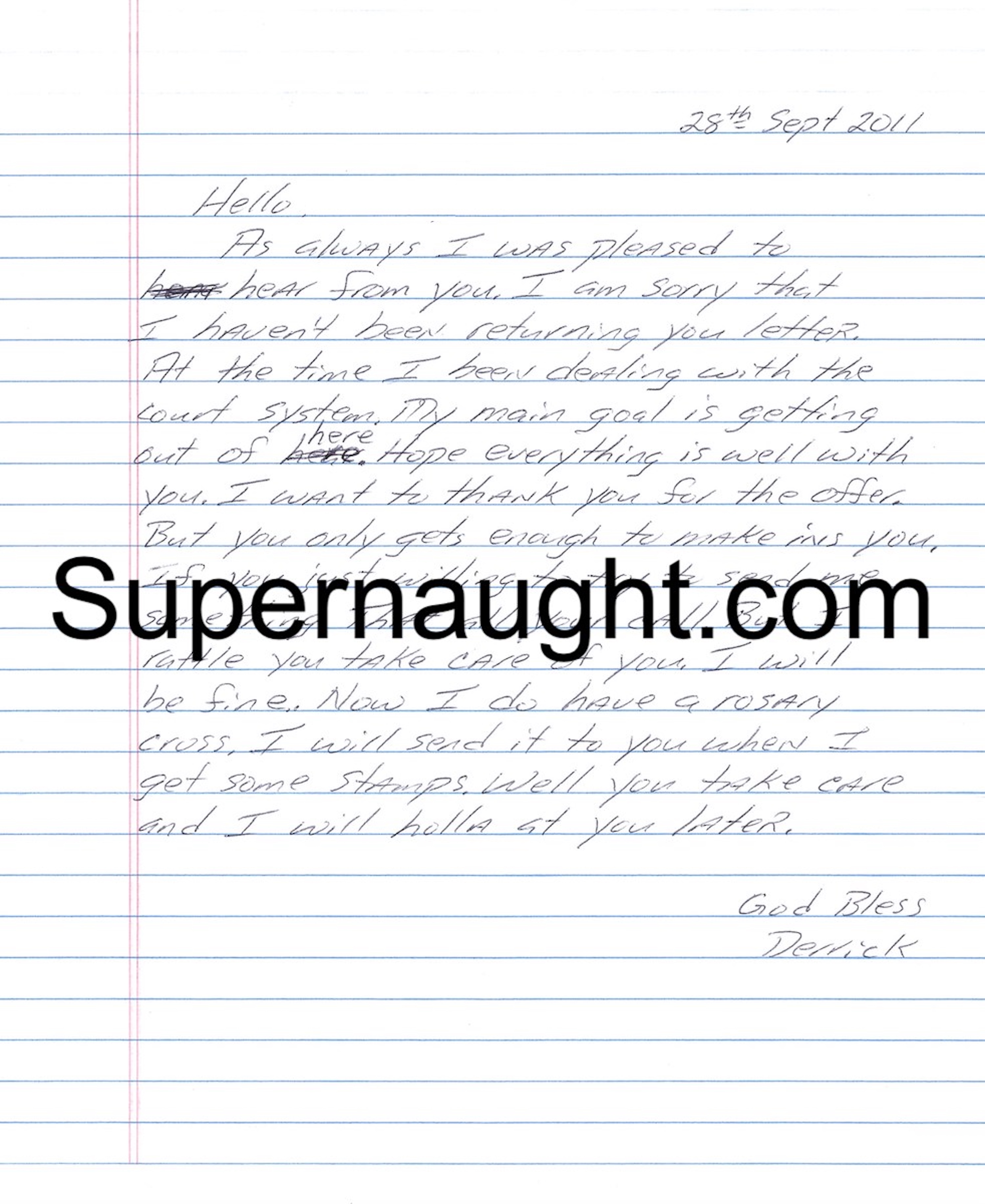 Derrick Lee Letter and Envelope Set Both Signed
