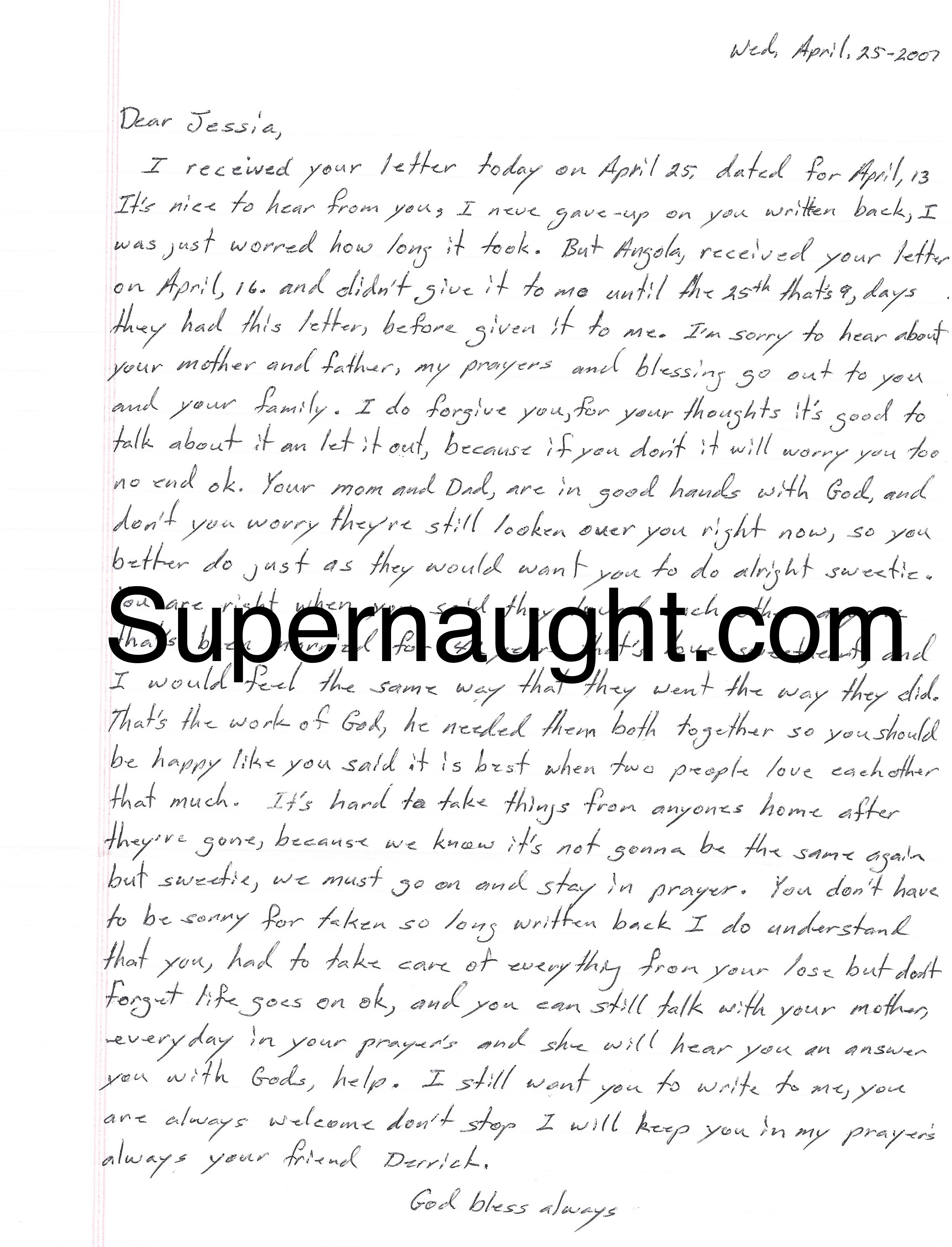 Derrick Lee Letter With Signed Envelope