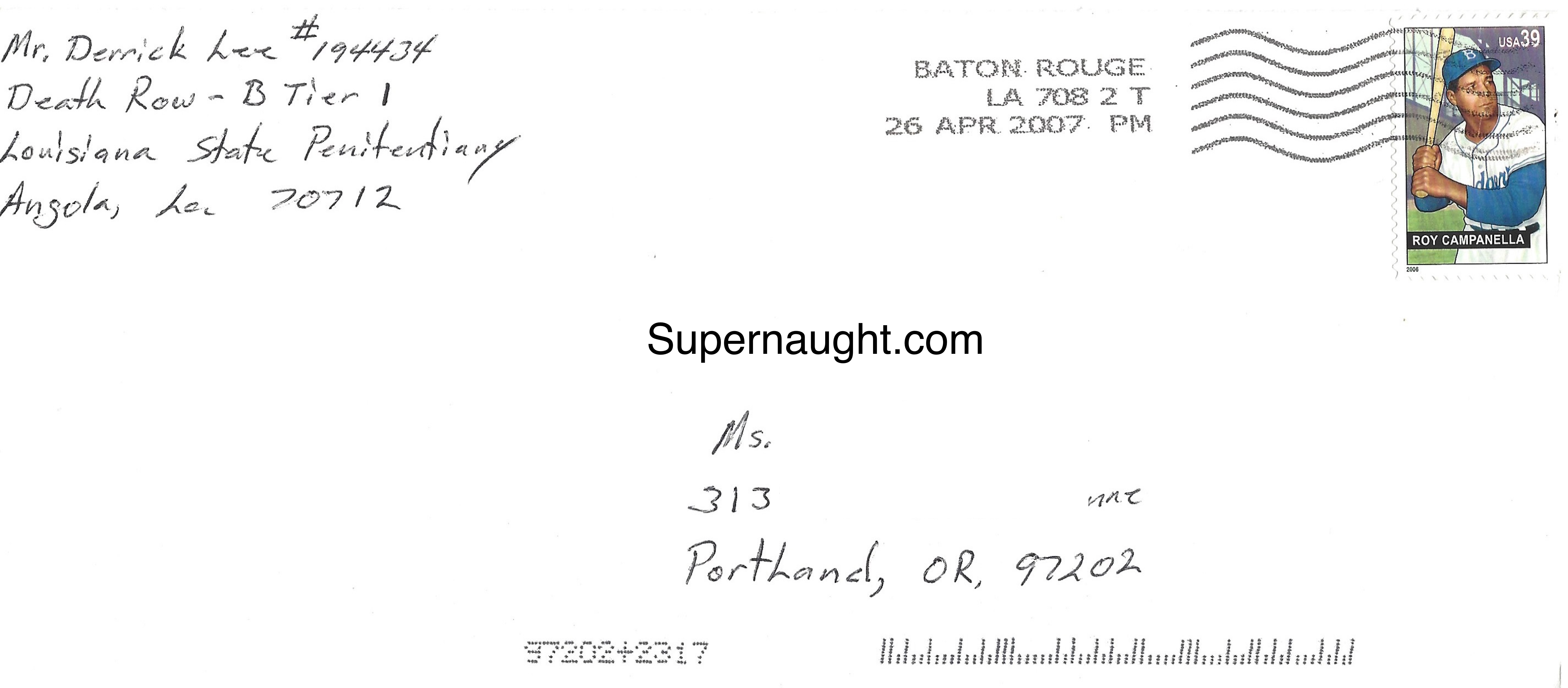 Derrick Lee Letter With Signed Envelope image 2