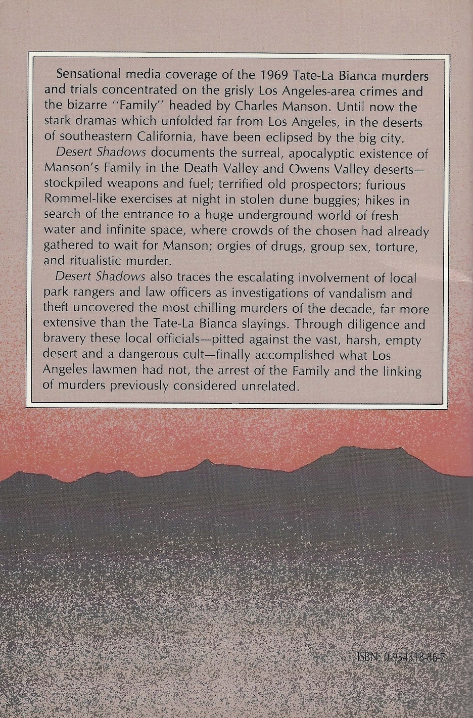 Desert Shadows Charles Manson Family Paperback Bob Murphy Signed image 3