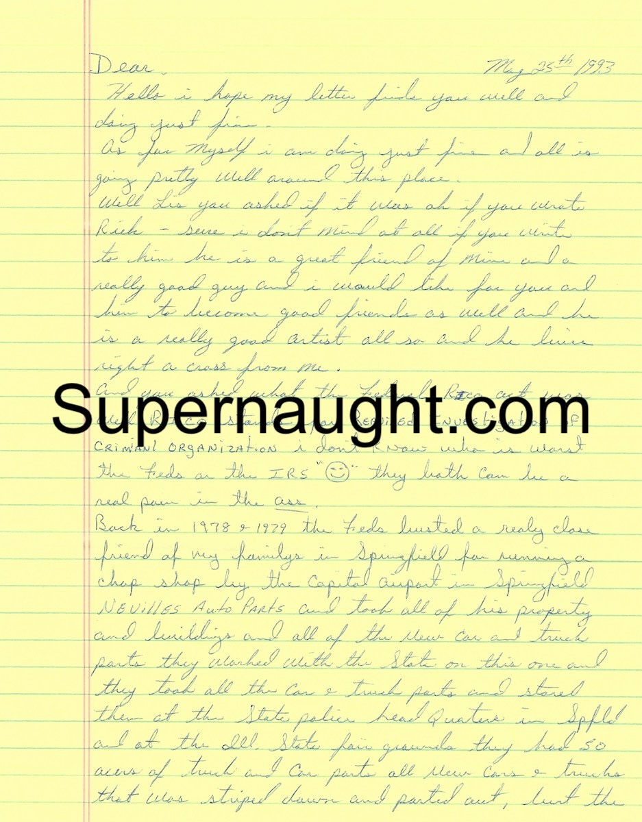 Dewayne Britz Letter and Envelope Both Signed