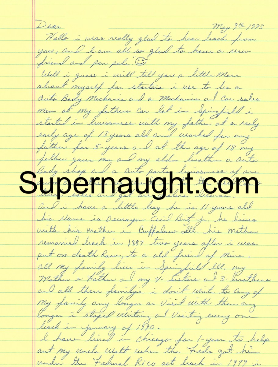 Dewayne Britz Letter and Envelope Signed