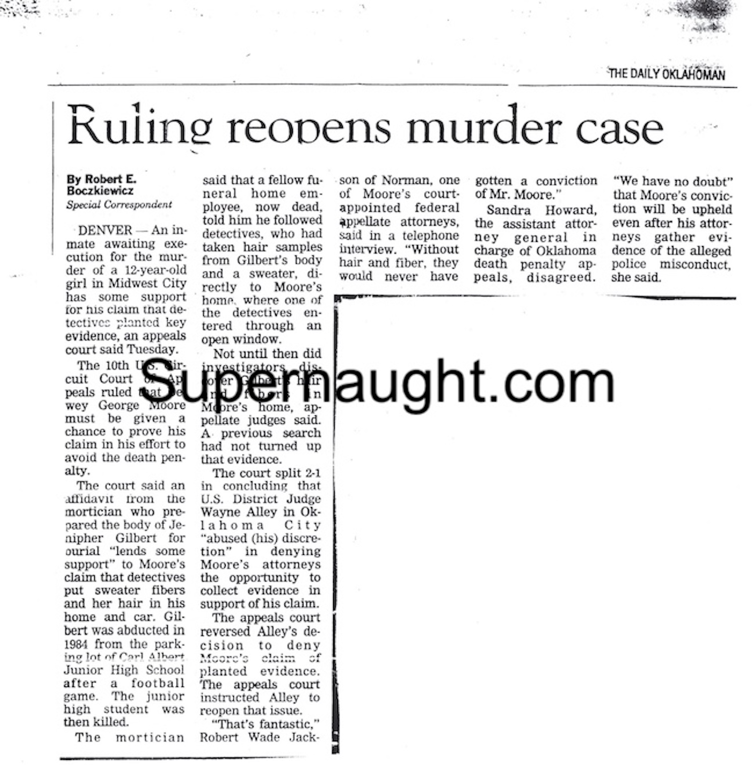 Dewey Moore Signed Letter from Death Row with Article image 2