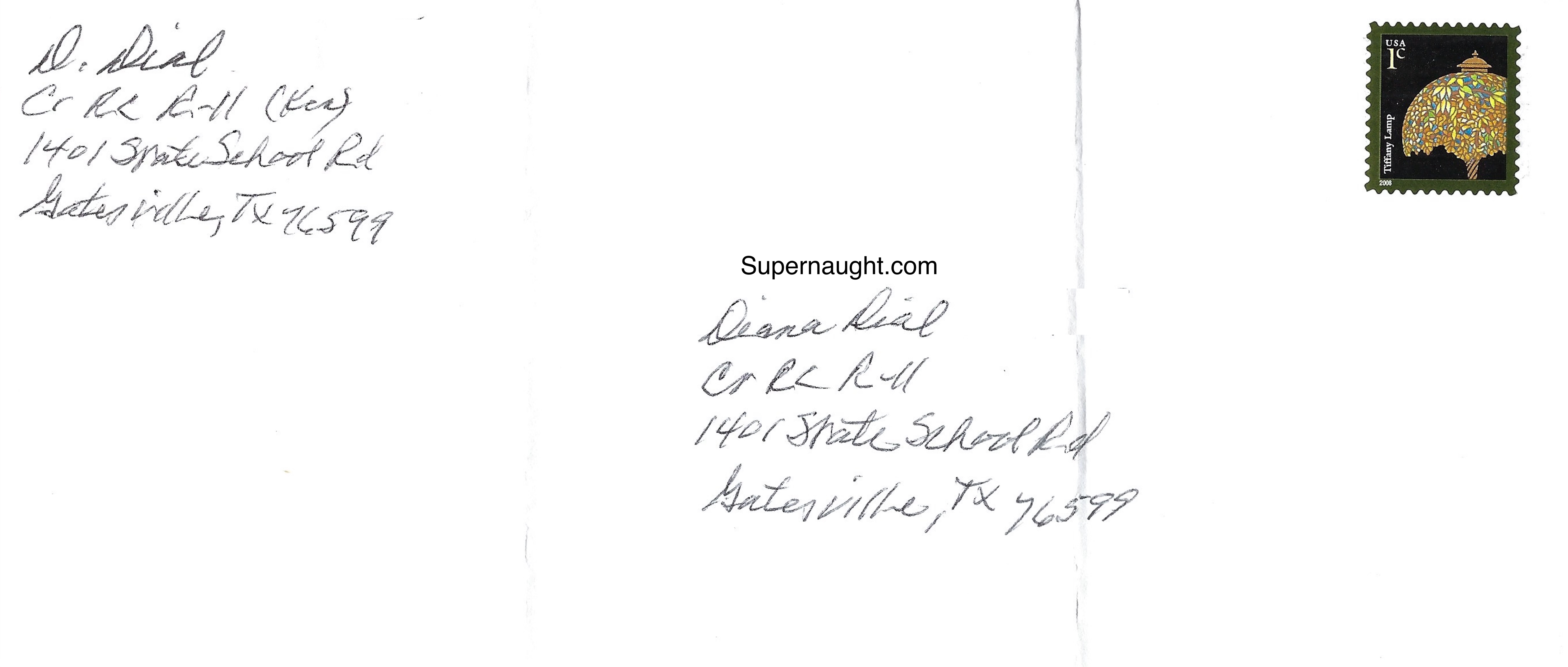 Diana Dial Envelope Signed Twice
