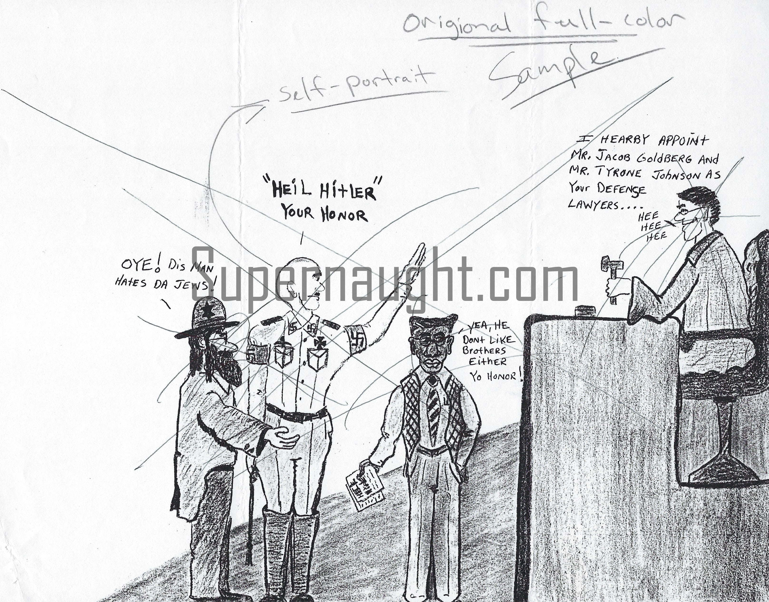 Donald Leroy Evans Copy of Drawing with Signed Envelope