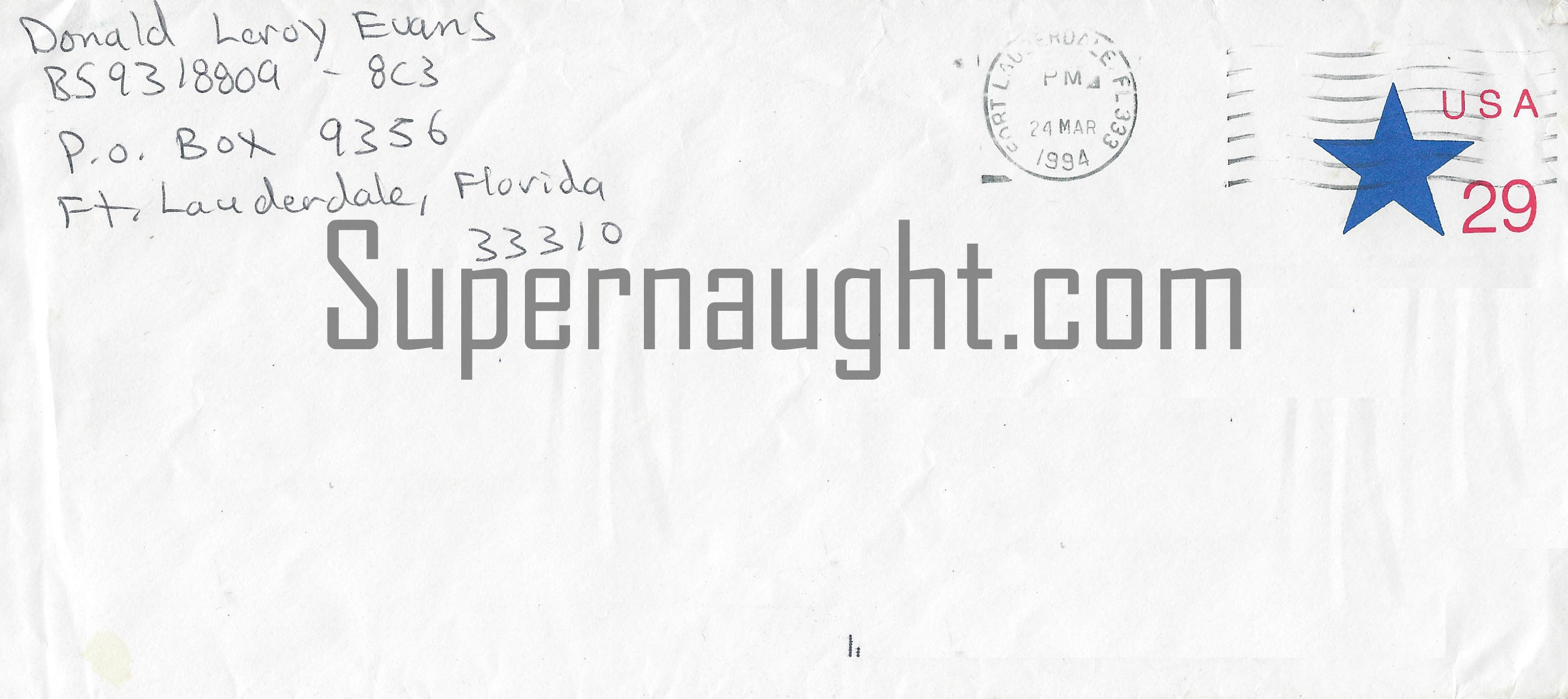 Donald Leroy Evans Copy of Drawing with Signed Envelope image 2