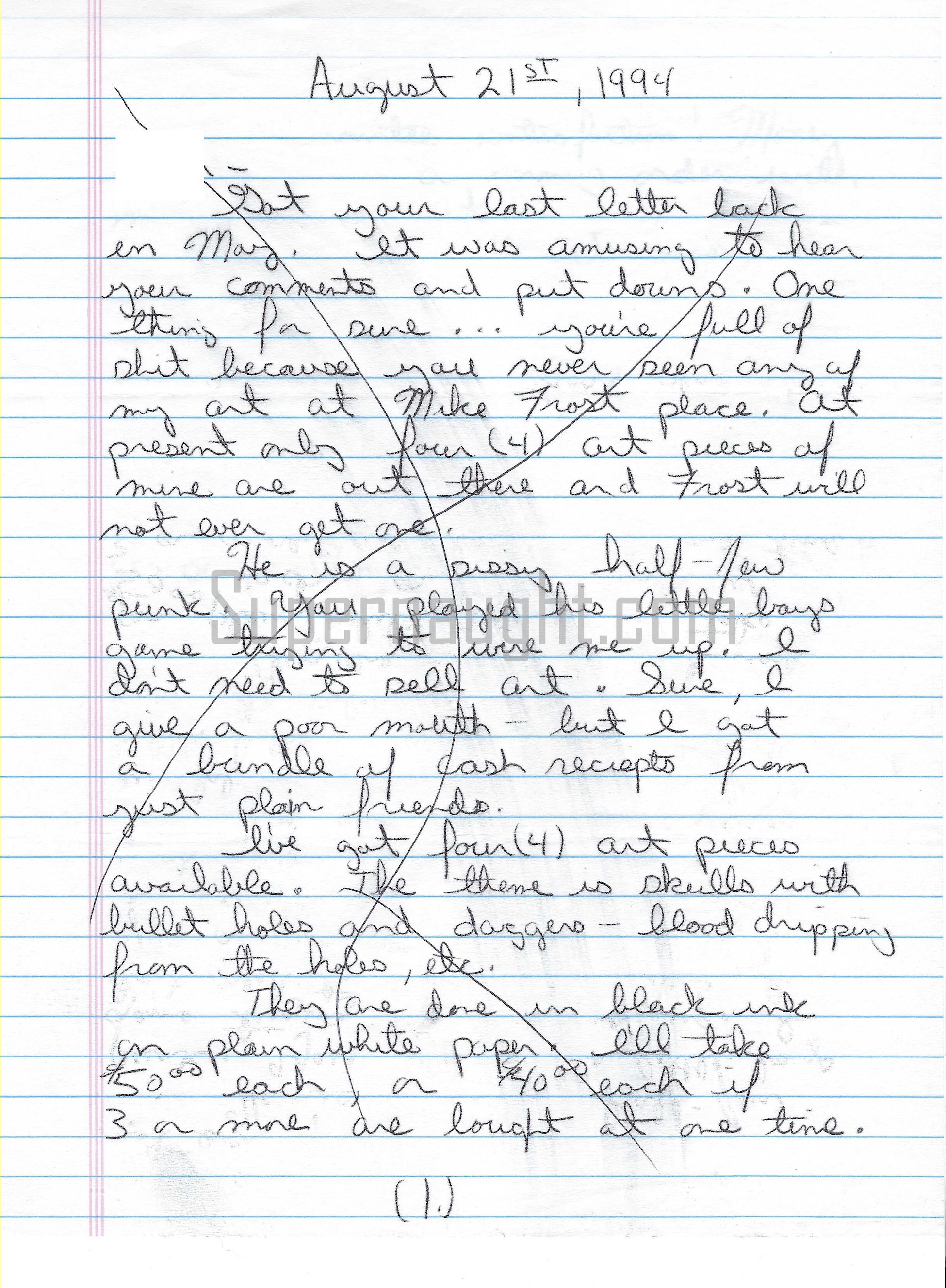 Donald Leroy Evans Signed Letter