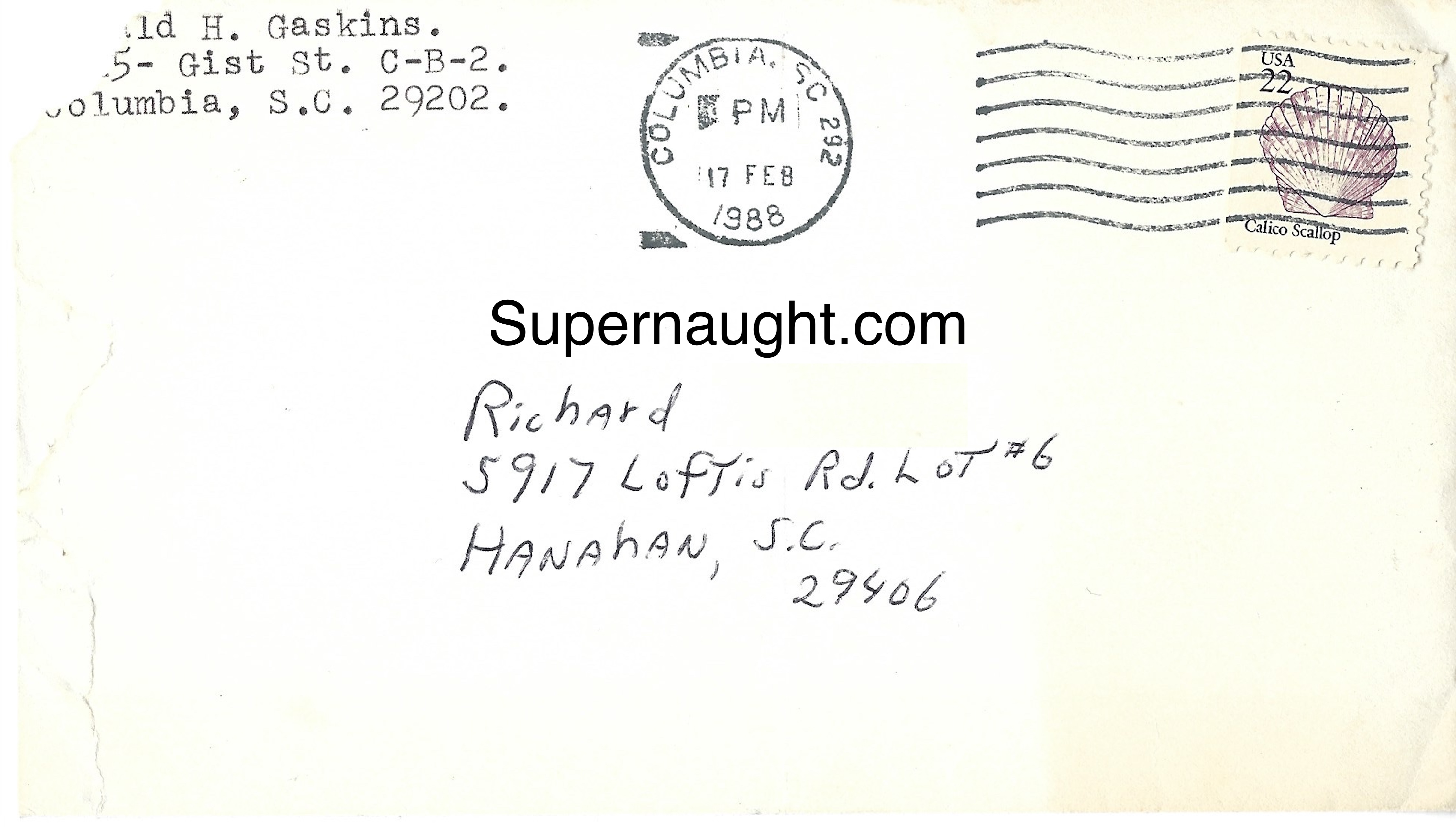 Donald Pee Wee Gaskins 1988 Letter Signed With Envelope Set image 2